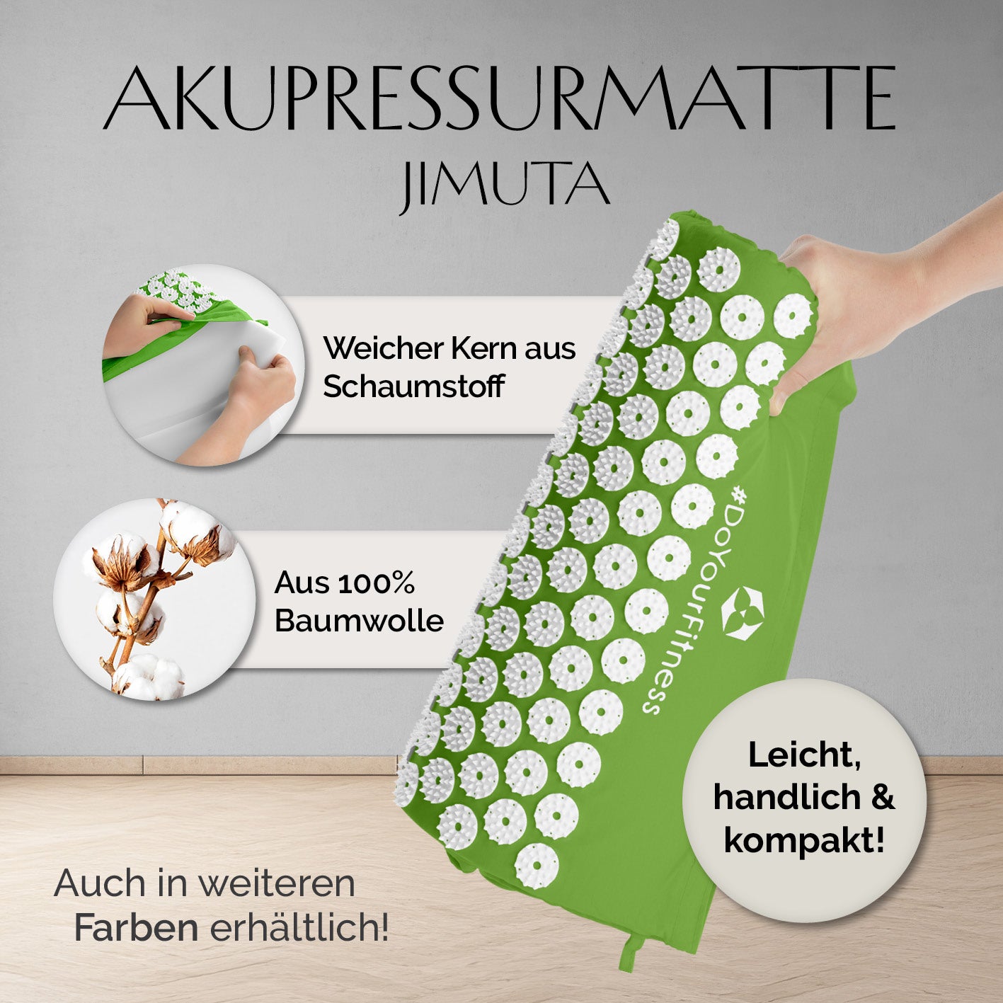 Akupressur-Set Jimuta - 20 x 20 x 42 cm - grün