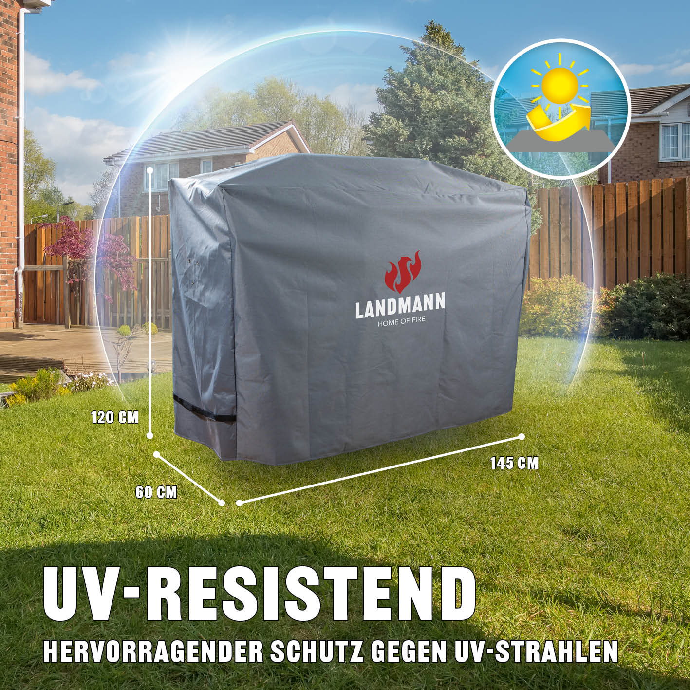 Premium Wetterschutzhaube - 62 x 148 x 120 cm