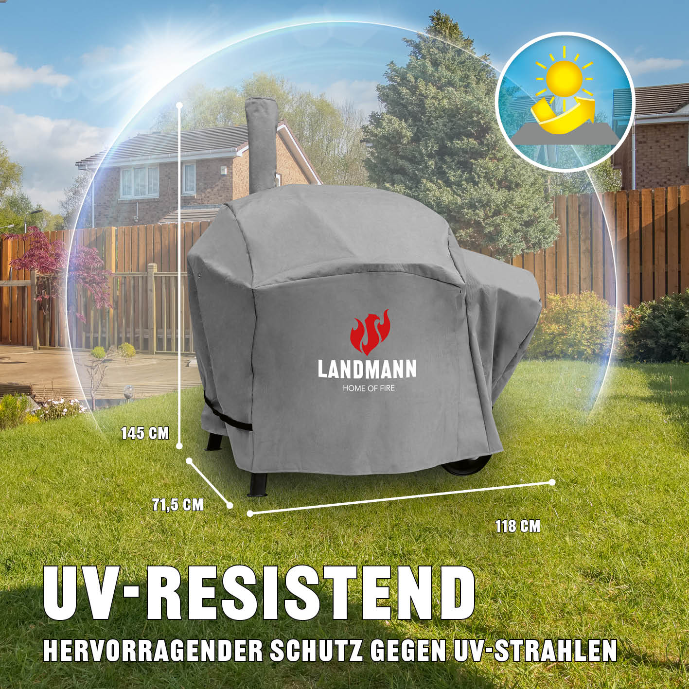 Premium Wetterschutzhaube - 78 x 130 x 118 cm