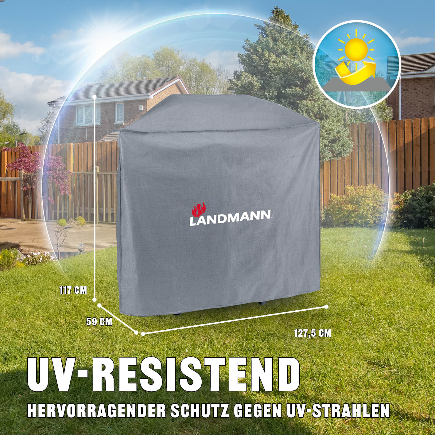 Premium Wetterschutzhaube - 59 x 127,5 x 117 cm