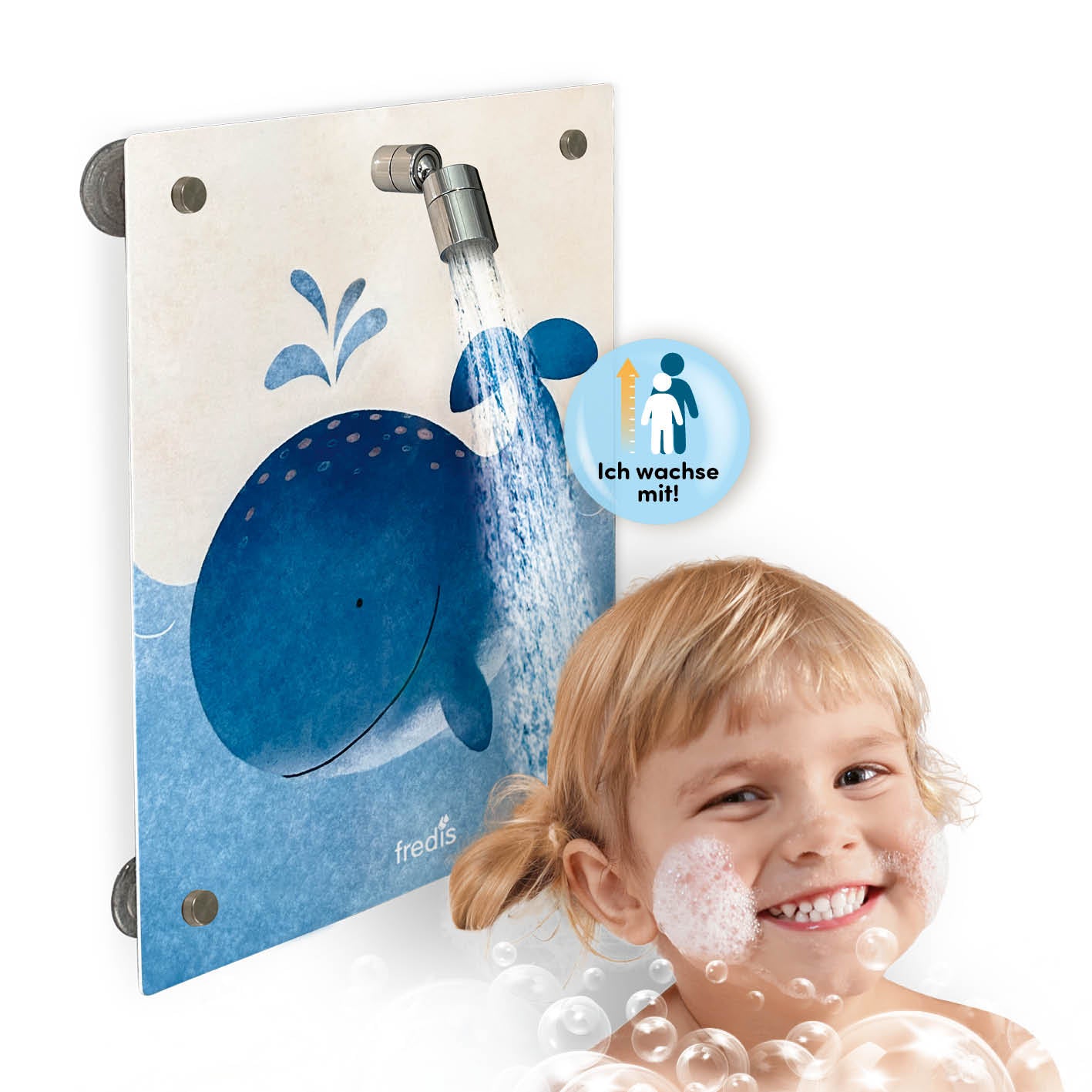 Kinderdusche Wal