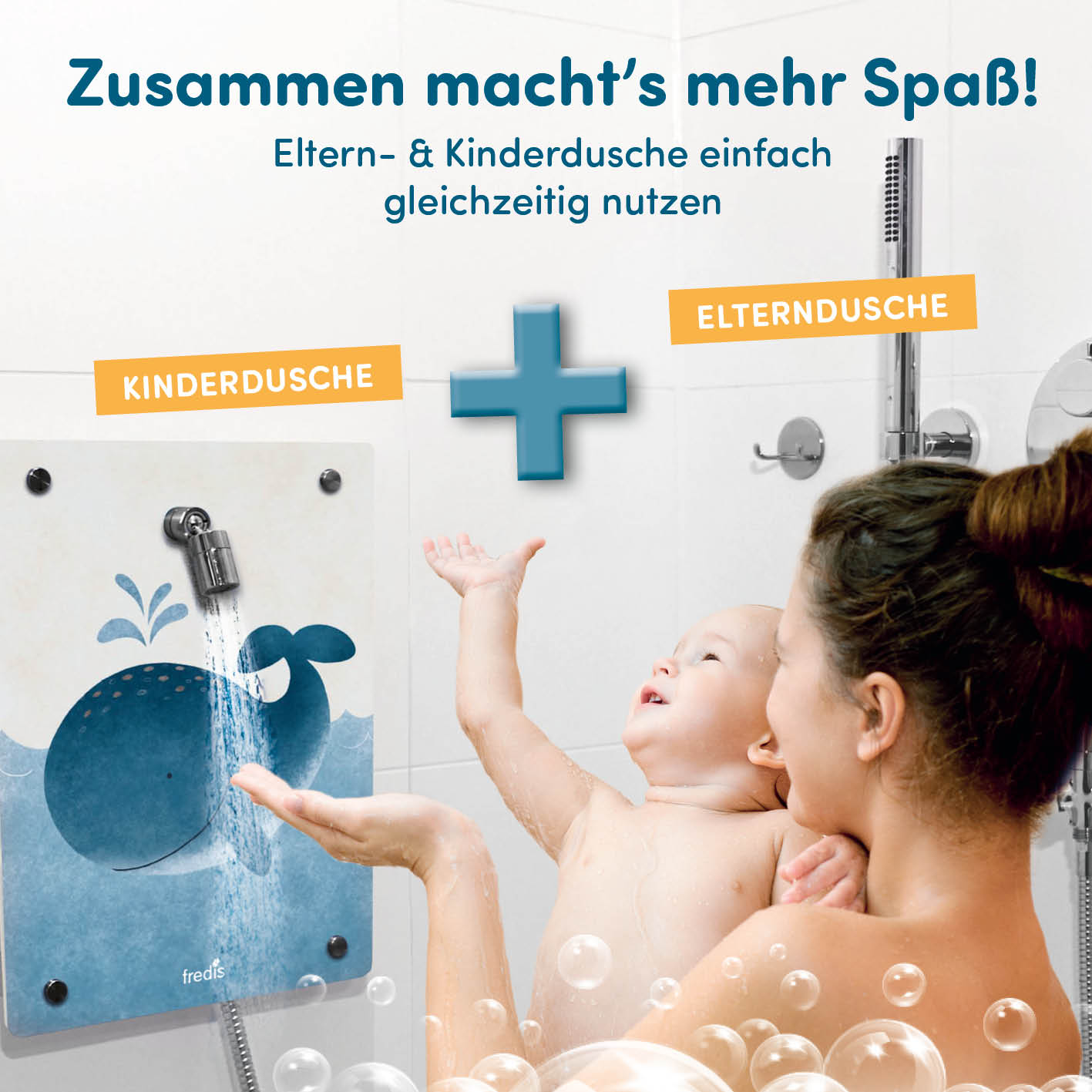 Kinderdusche Wal