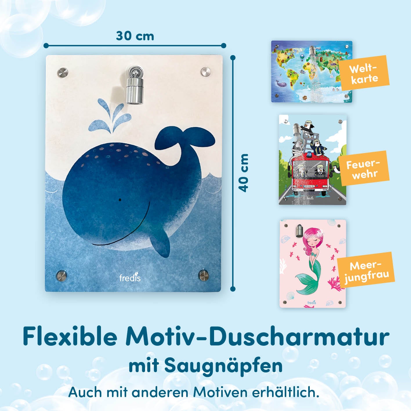 Kinderdusche Wal