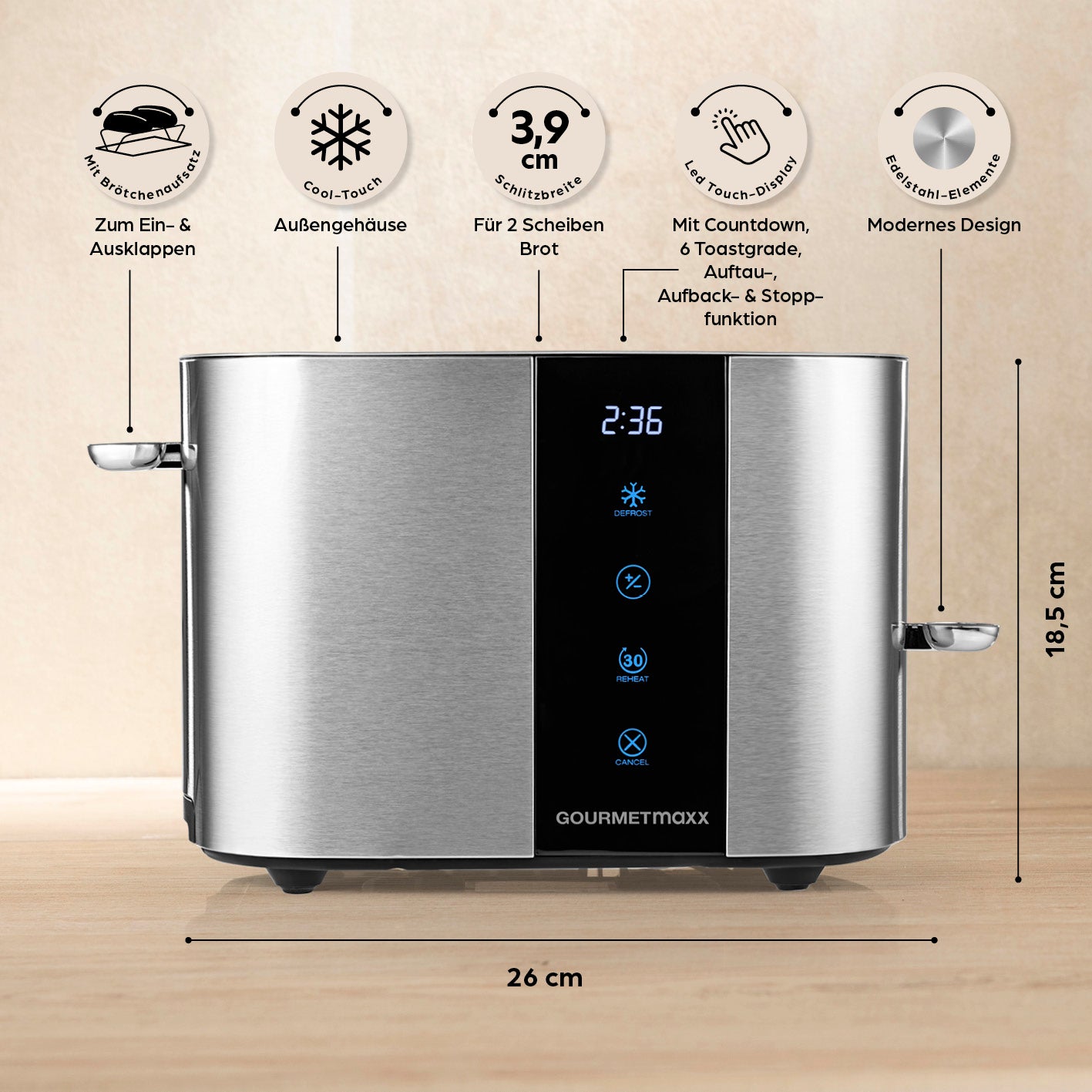 Toaster - Edelstahl