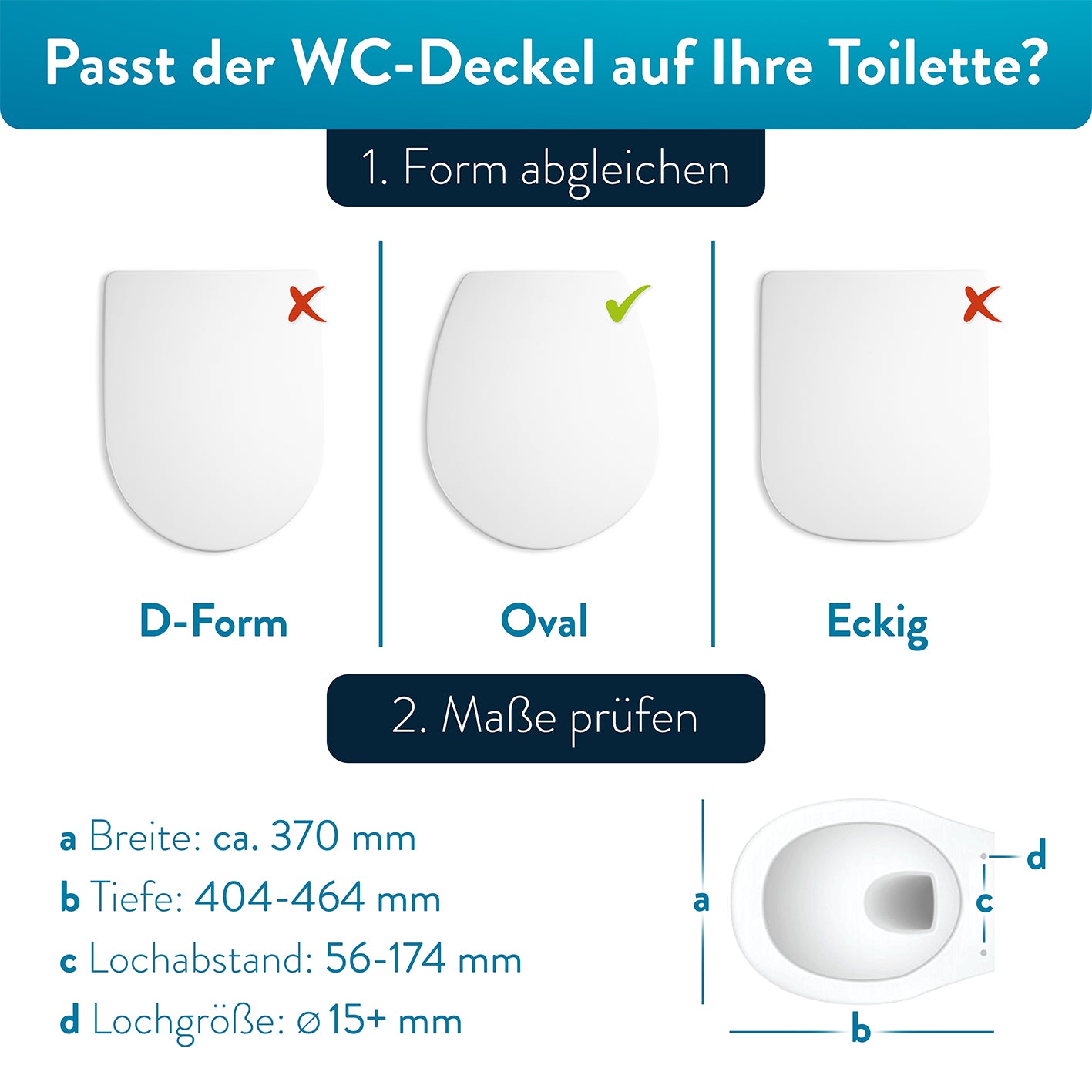 Premium Toilettendeckel antibakteriell oval - Weiß