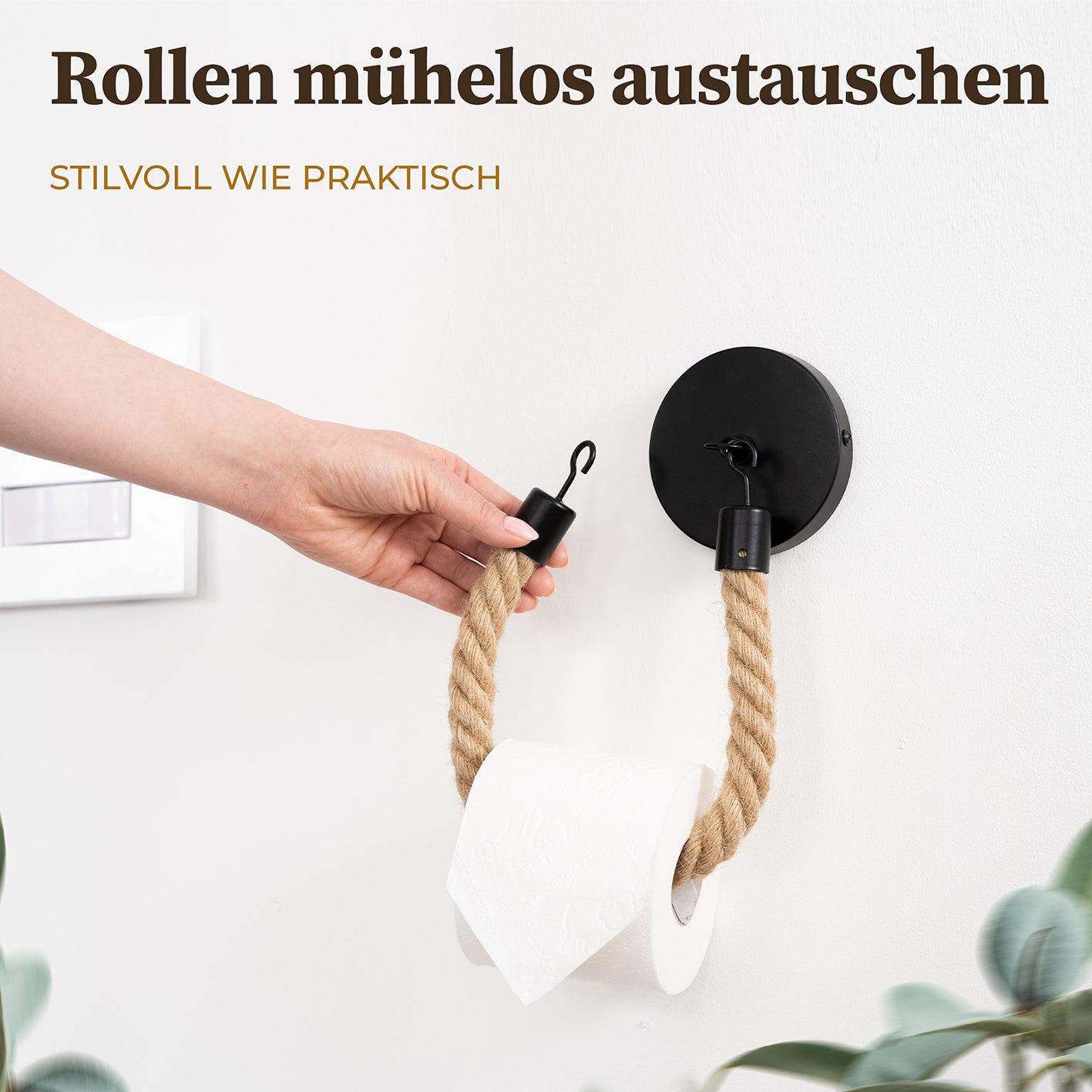 Toilettenpapierhalter - Mattschwarz