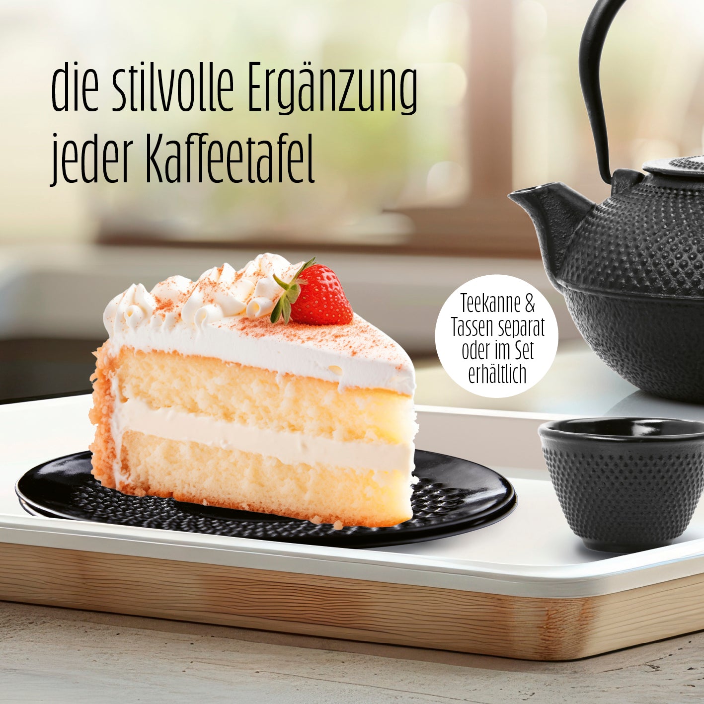 Dessertteller Set aus Gusseisen 2-teilig - Servierteller Ø15 cm