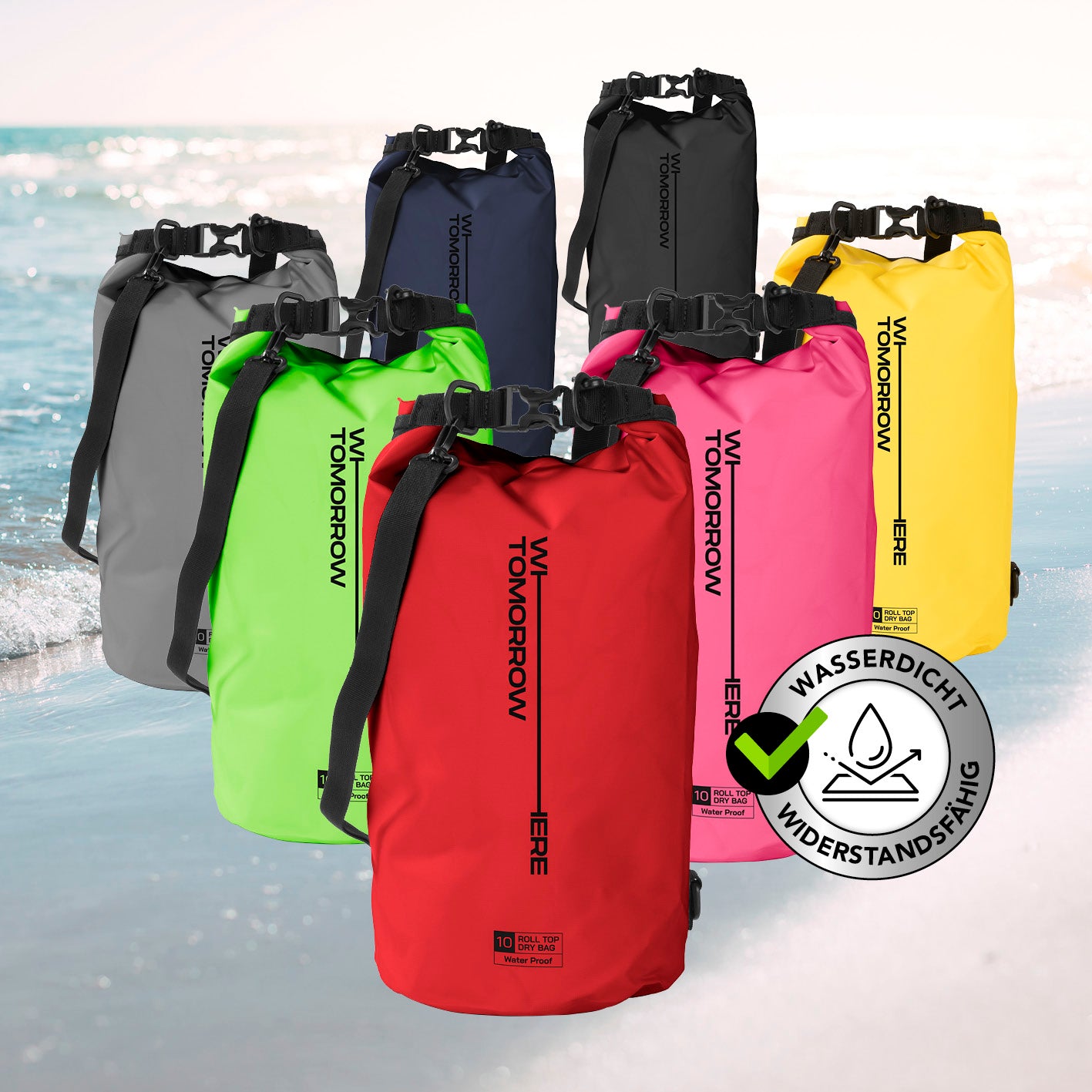 Dry Bag 10L - Style 02 - Rot