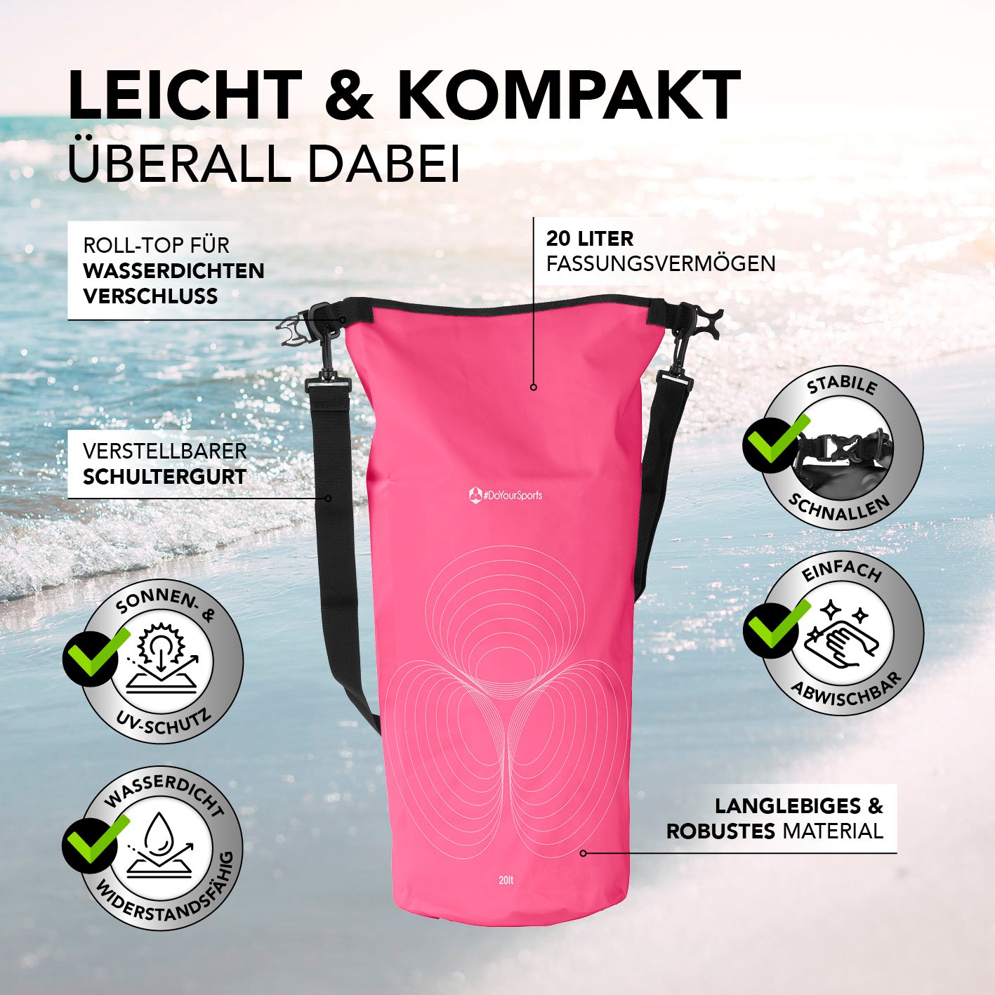 Dry Bag 20L - Pink