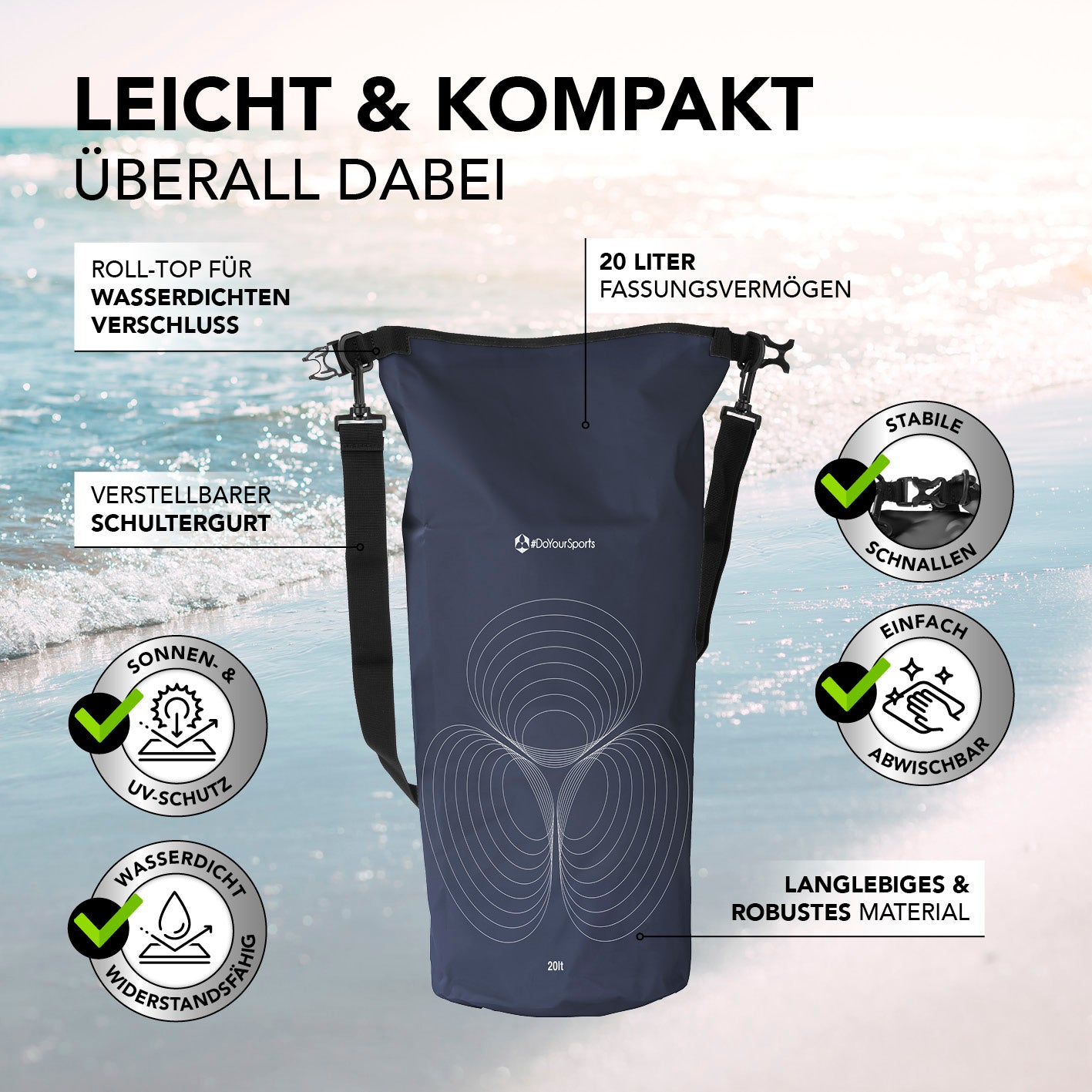 Dry Bag 20L - Dunkelblau