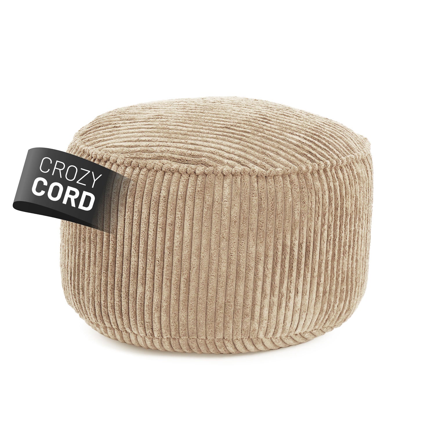 Sitzsack Pouf aus der Cord-Reihe - Beige