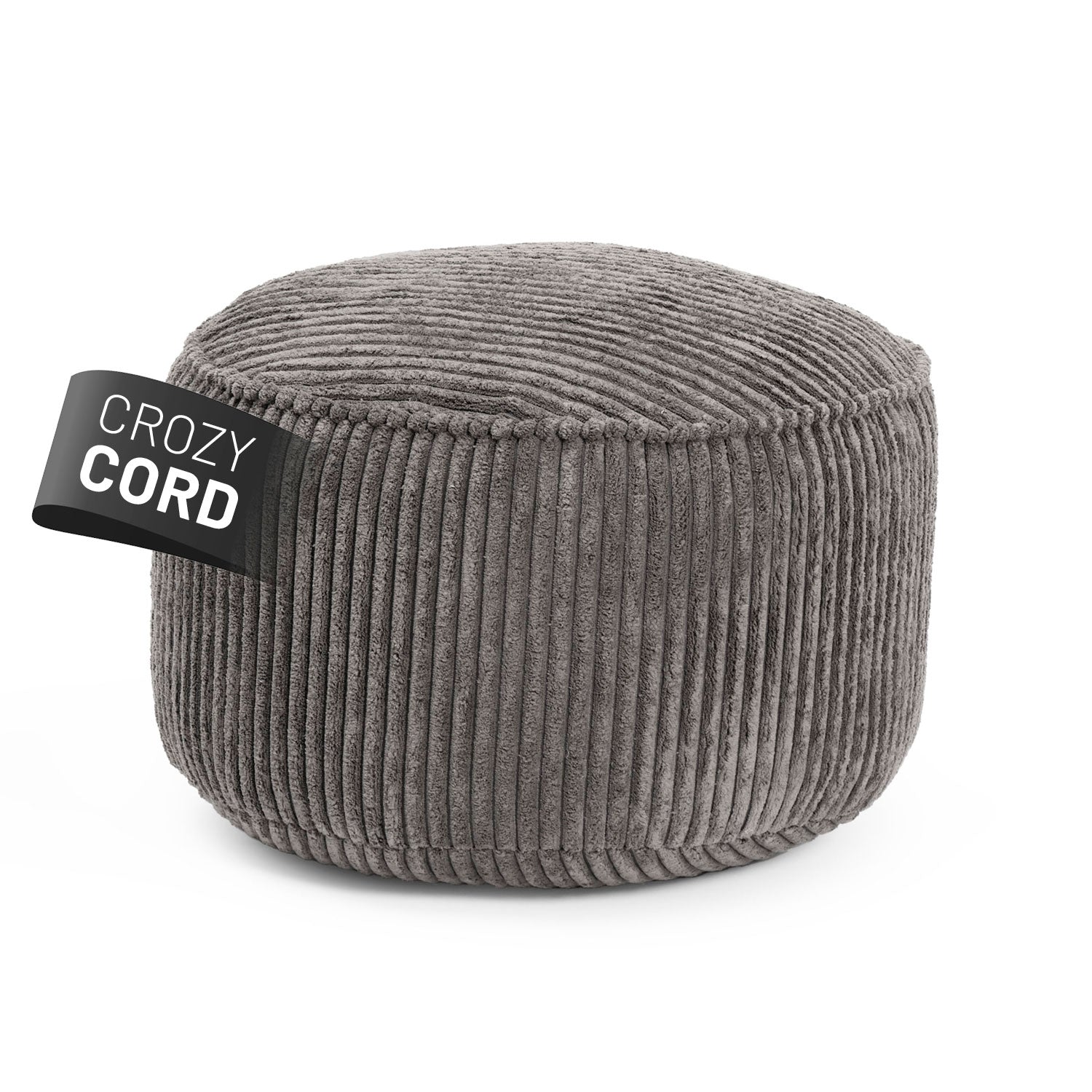 Sitzsack Pouf aus der Cord-Reihe - Grau