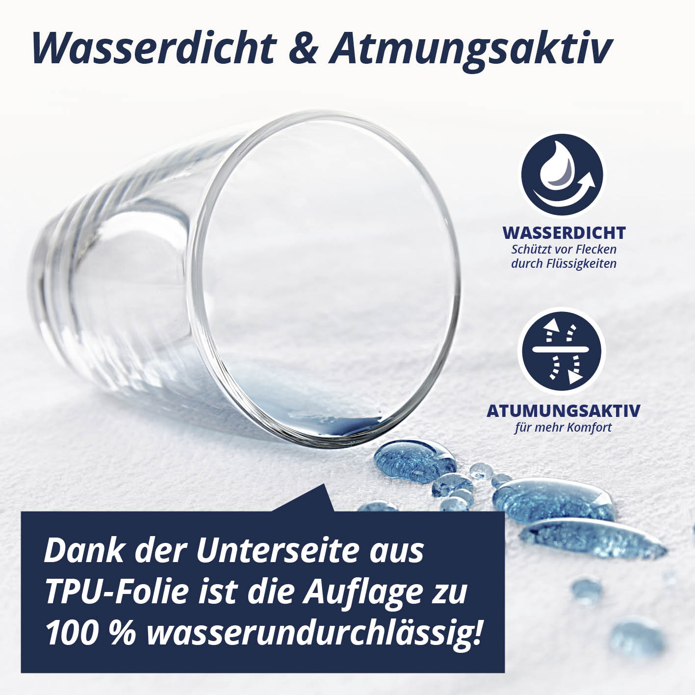 Wasserundurchlässige Matratzenauflage - 140 x 200 cm - 2er-Set