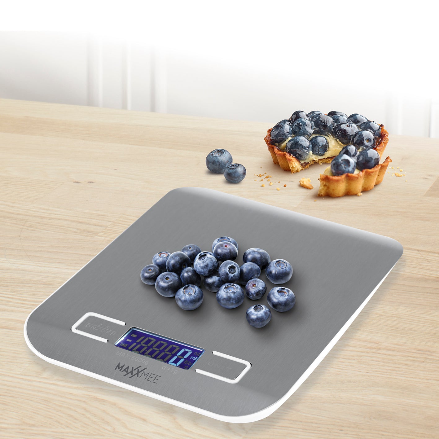 Digital-Küchenwaage - Grammgenaues Abwiegen von 1 g bis 5 kg - Edelstahl