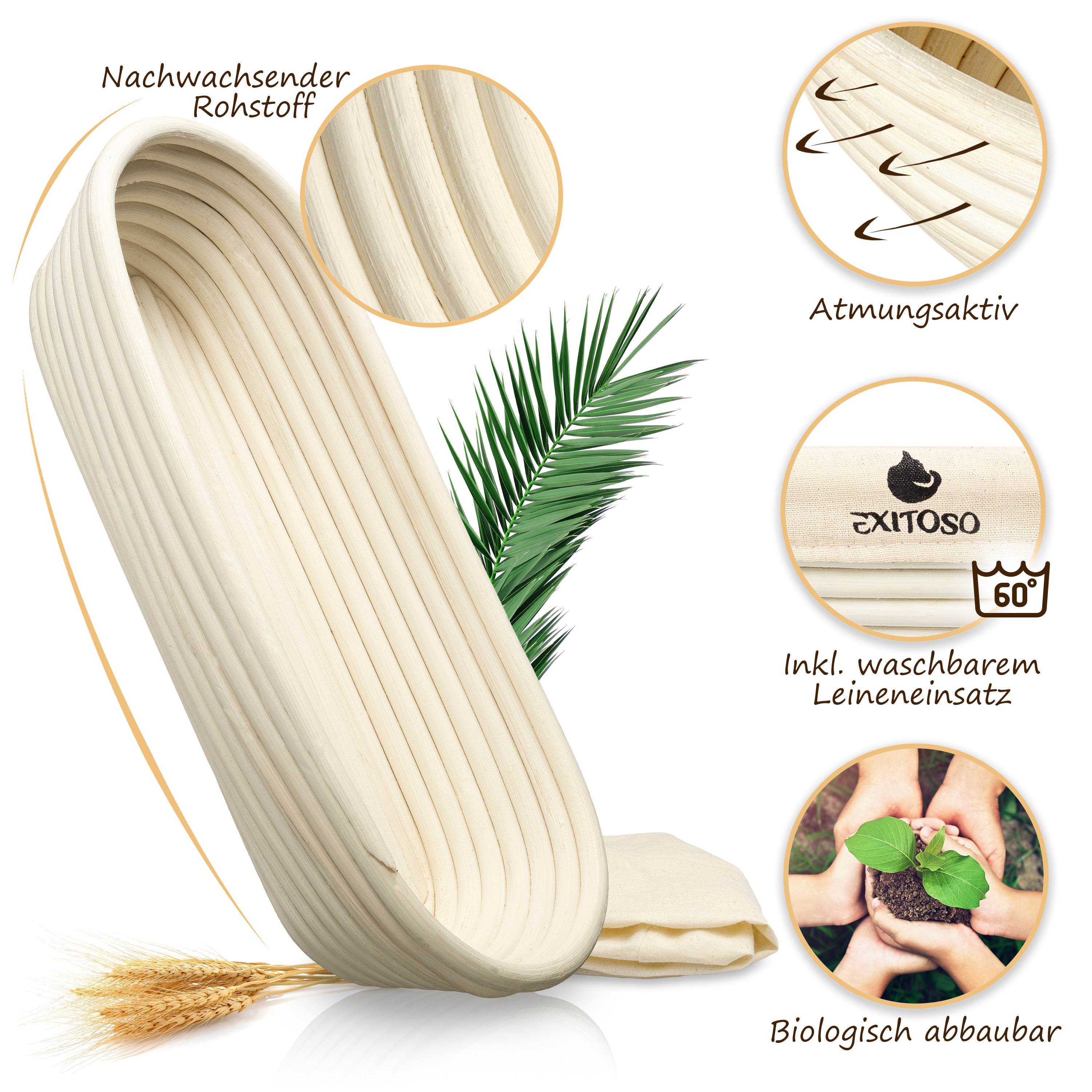 Gärkörbchen zum Brotbacken - Ø 35 cm