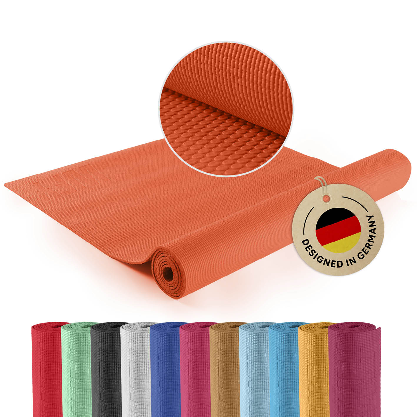 Yogamatte Kirana - 183 x 61 x 0,4 cm - Orange