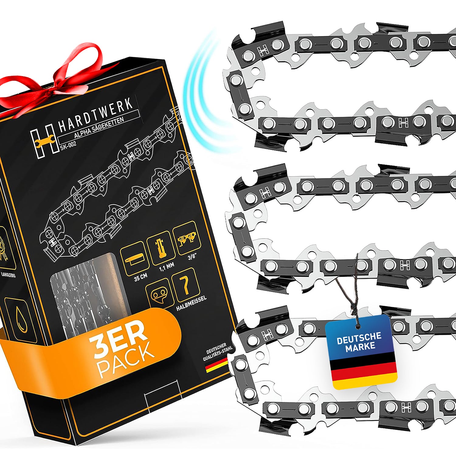 Sägeketten 3/8" 1,1mm für 35cm Schwert - 3er Pack