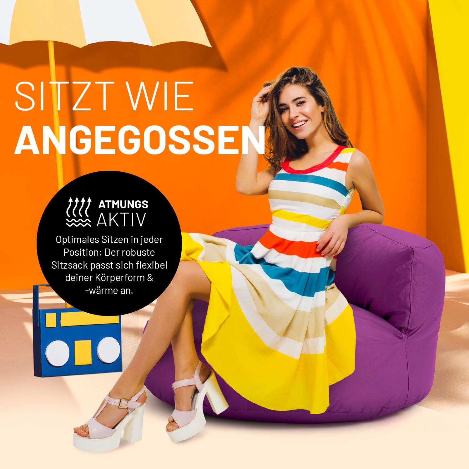 Sitzsack Lounge (320 L) - indoor & outdoor - Lila