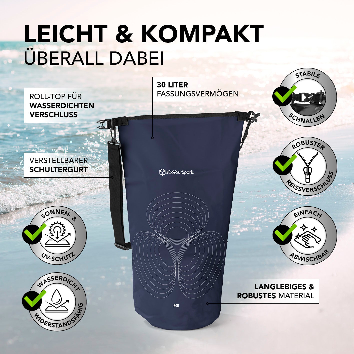 Dry Bag 30L - Dunkelblau