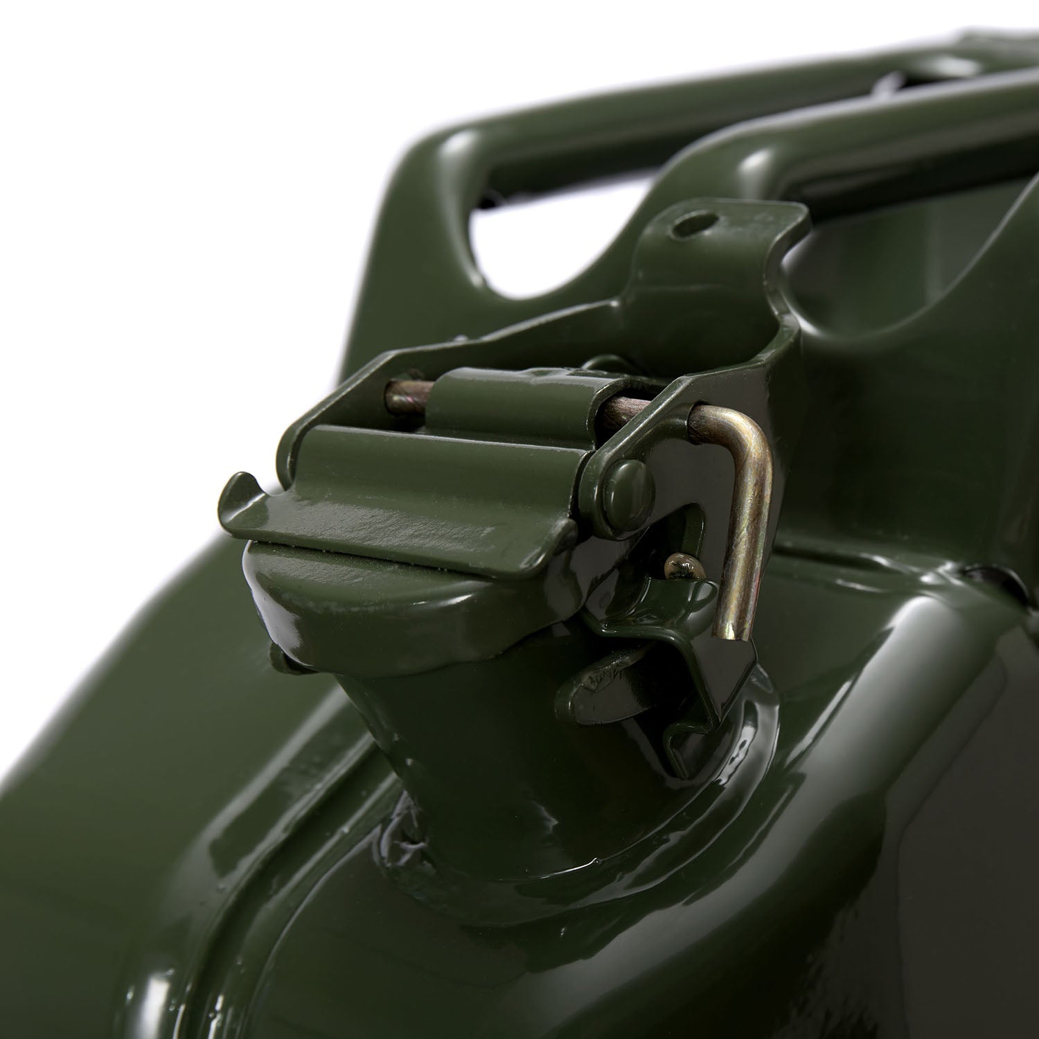 Metall Benzinkanister Kraftstoffkanister olivgrün 20 Liter - 5 Stück + Ausgießer