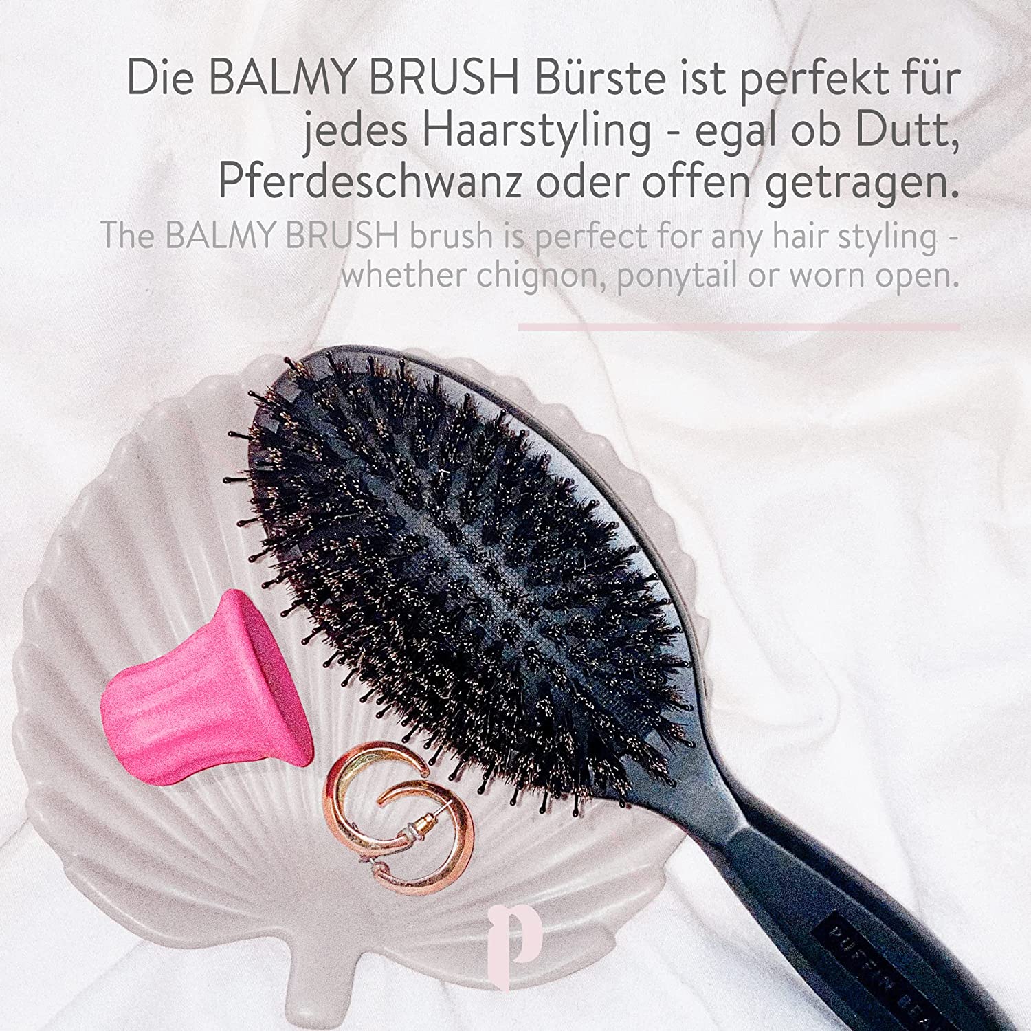 Haarbürste - Balmy Brush Bürste - Buchenholz + Wildschweinborsten