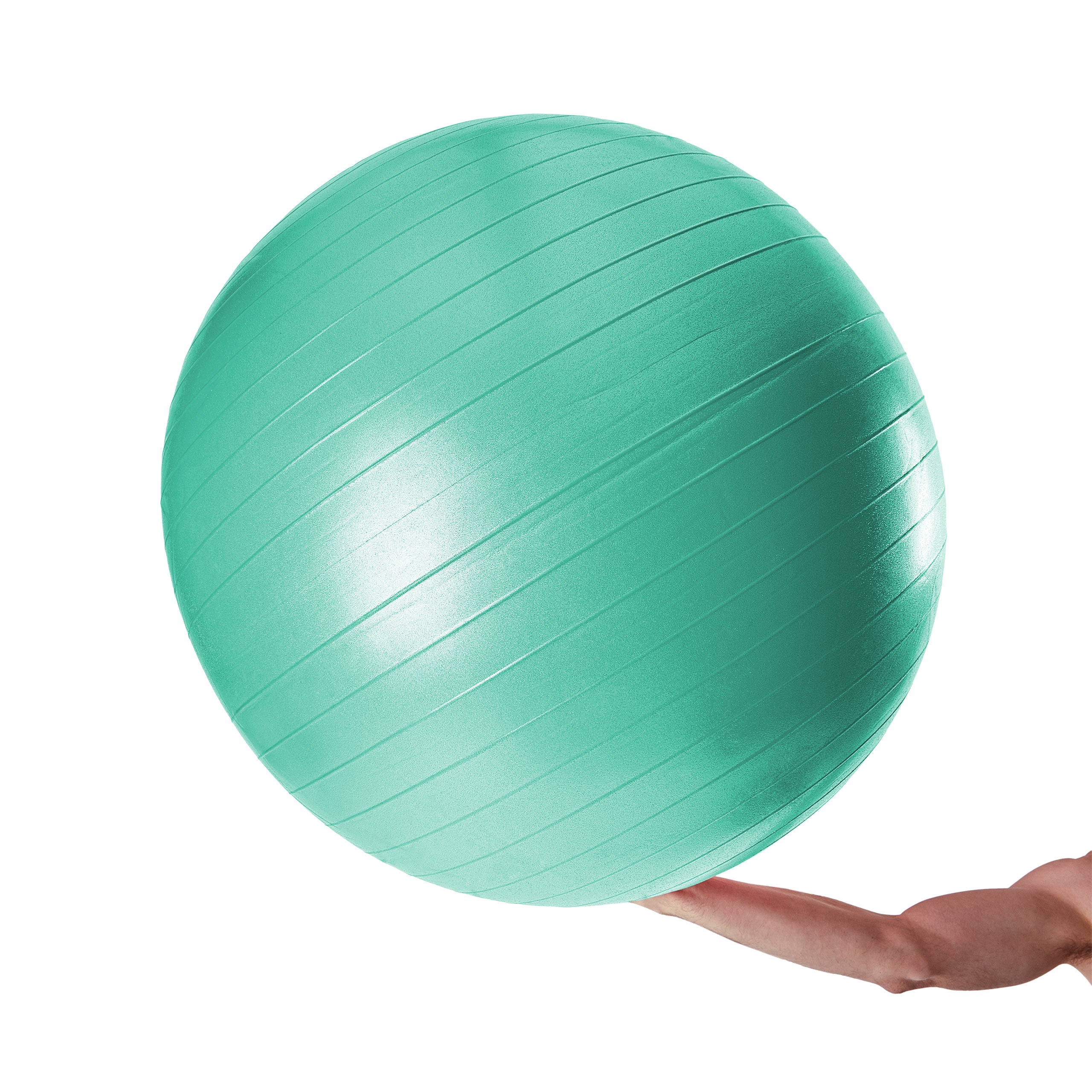 Gymnastikball inkl. Ballpumpe - Fitness Sitzball - Türkis - 75 cm