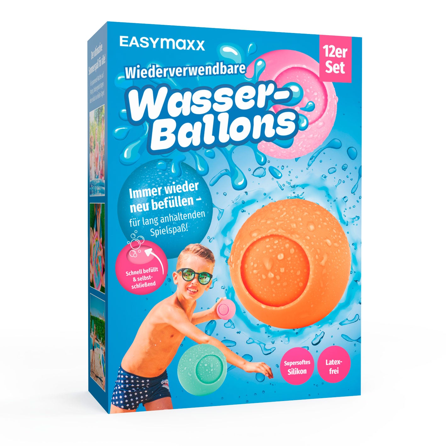 Silikon-Wasserballon - 12er-Set