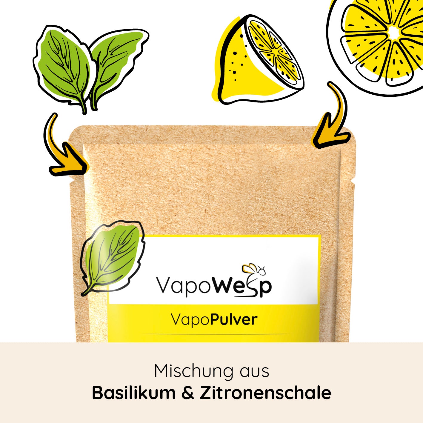 Pulver Lemon & Basil - 100 g