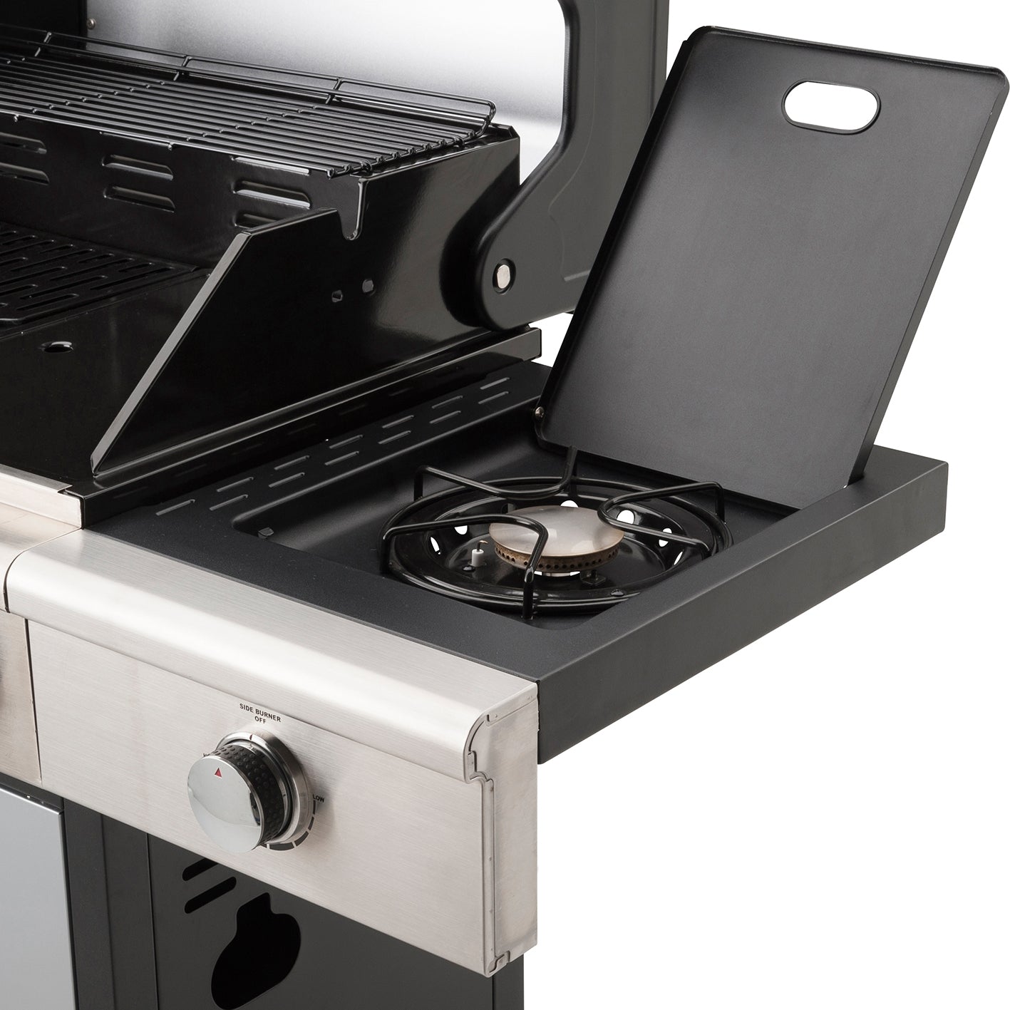 Gasgrill Triton PTS 2.1 - blau beleuchtete Tasten - silber