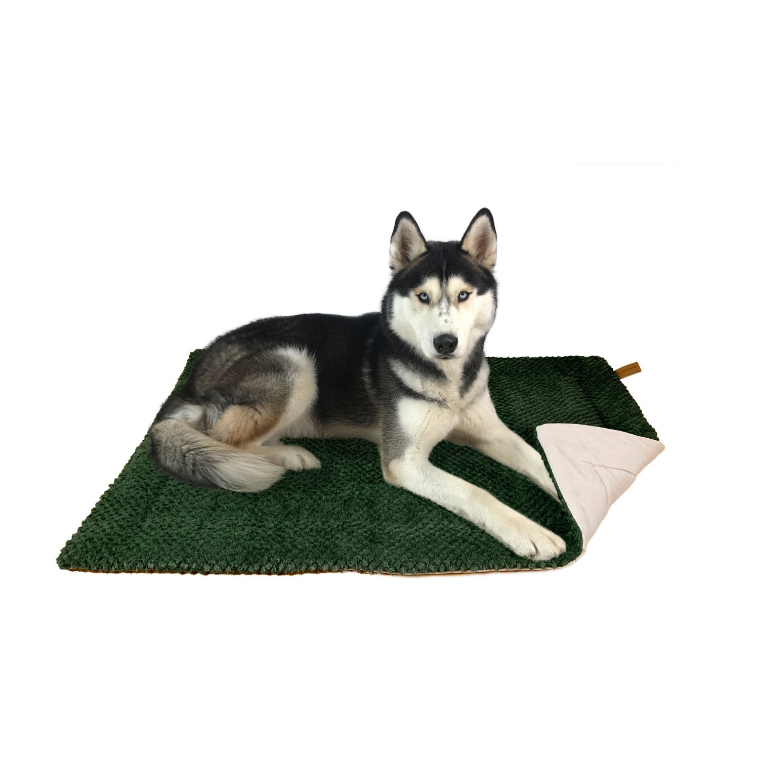 Hundedecke/Hundekissen - Wildlederimitat - Größe L (104 x 68 cm) - grün