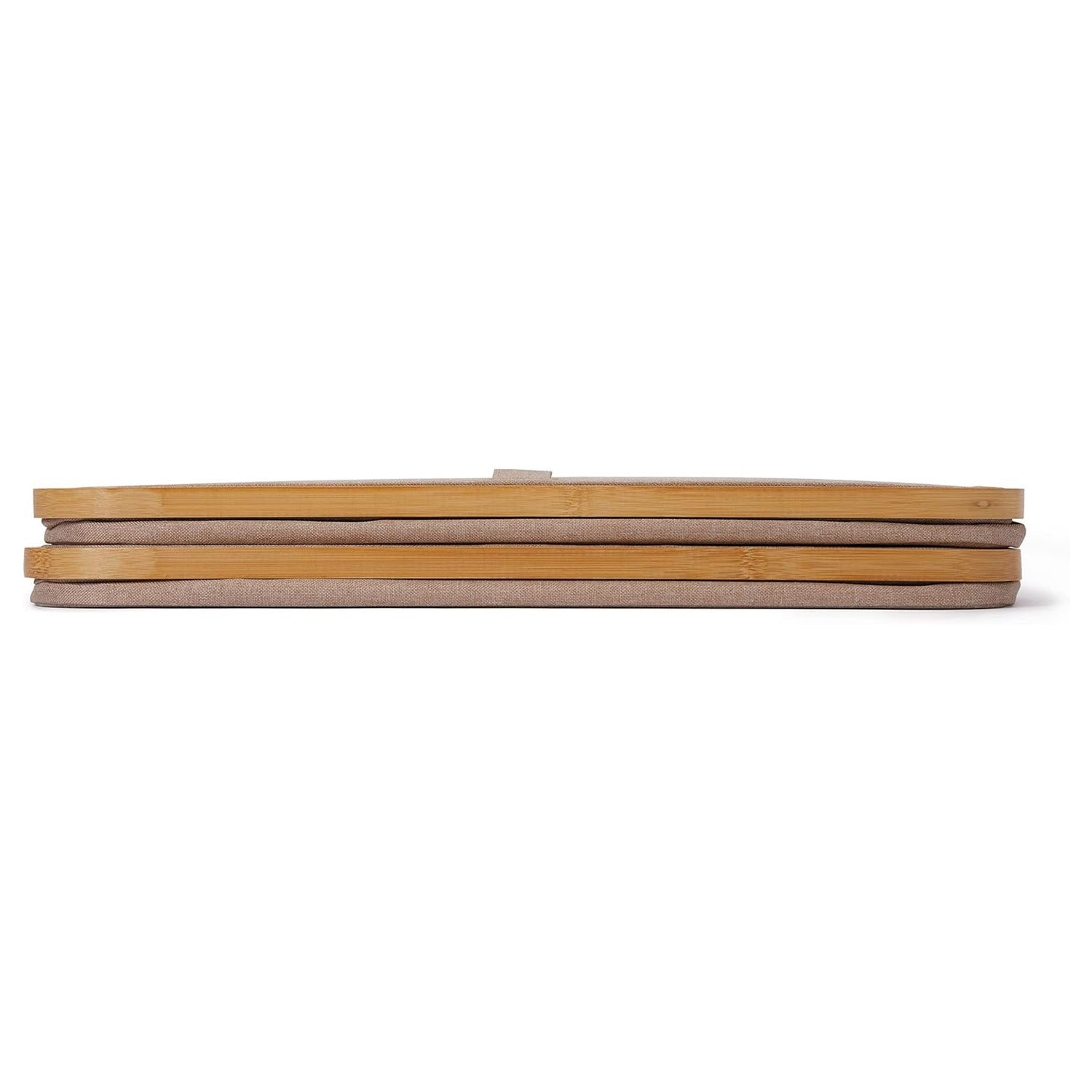 Aufbewahrungsbox mit Bambus-Rahmen Unterbett - 2er-Set - Taupe