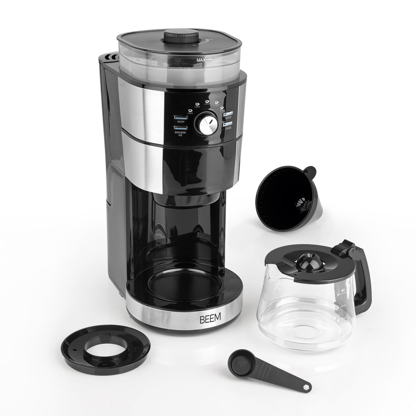 FRESH-AROMA-INTENSE Filterkaffeemaschine mit Mahlwerk - Glas