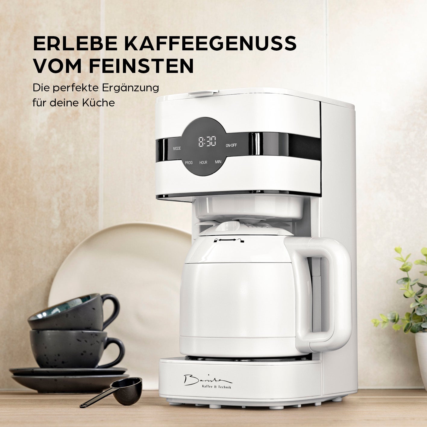 Filterkaffeemaschine Touch Iso - weiß