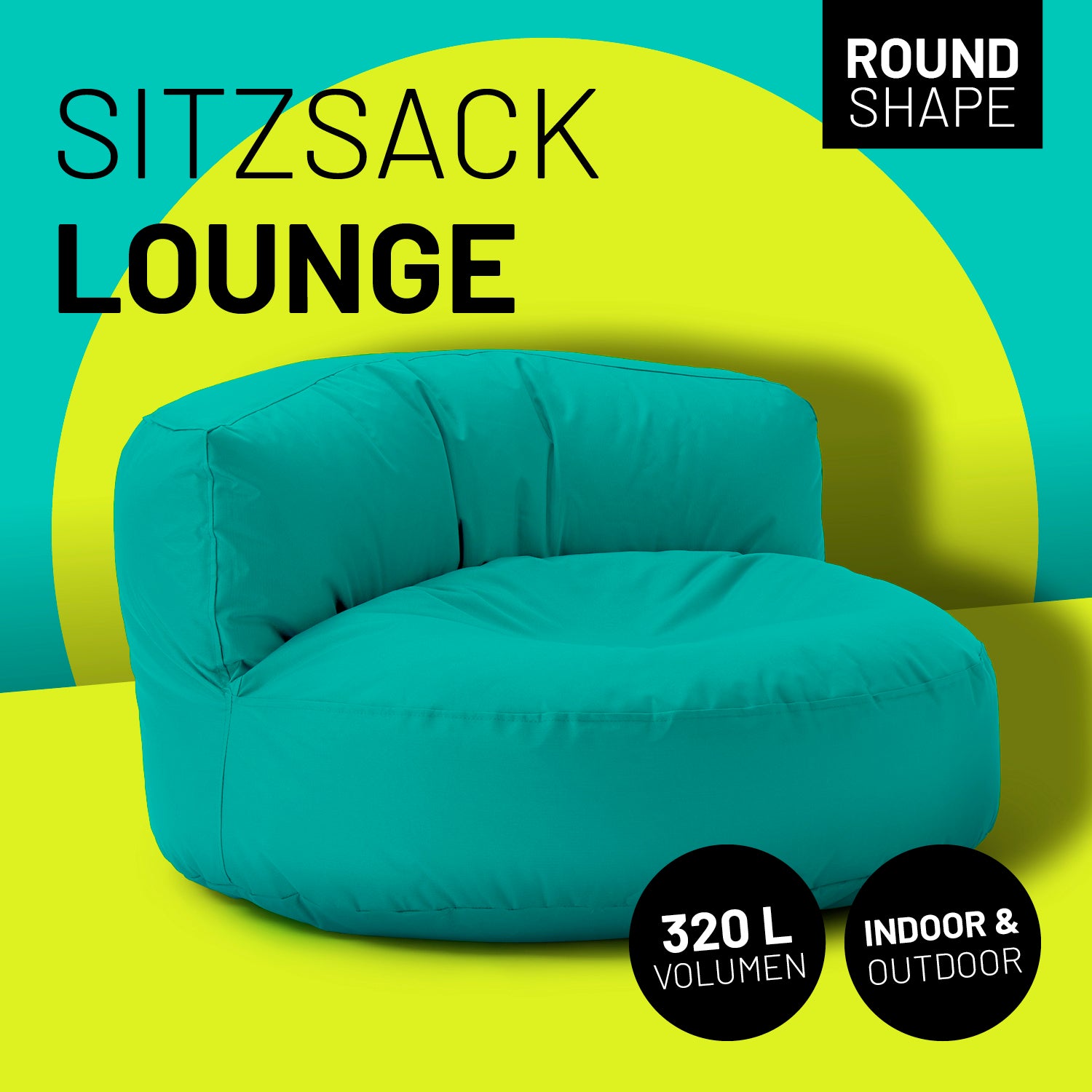 Sitzsack Lounge (320 L) - indoor & outdoor - Türkis