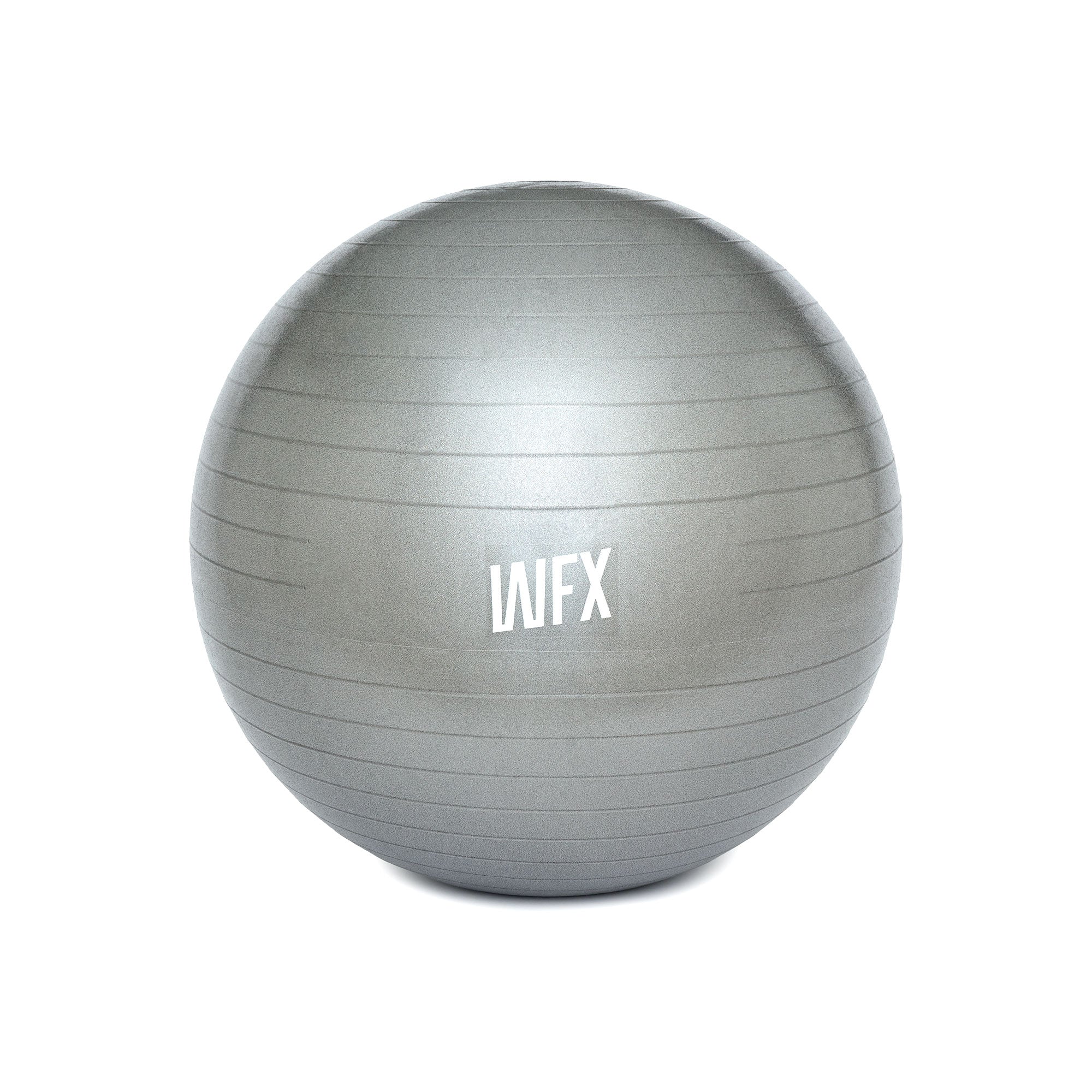 Gymnastikball inkl. Ballpumpe - Fitness Sitzball - Silber - 85 cm