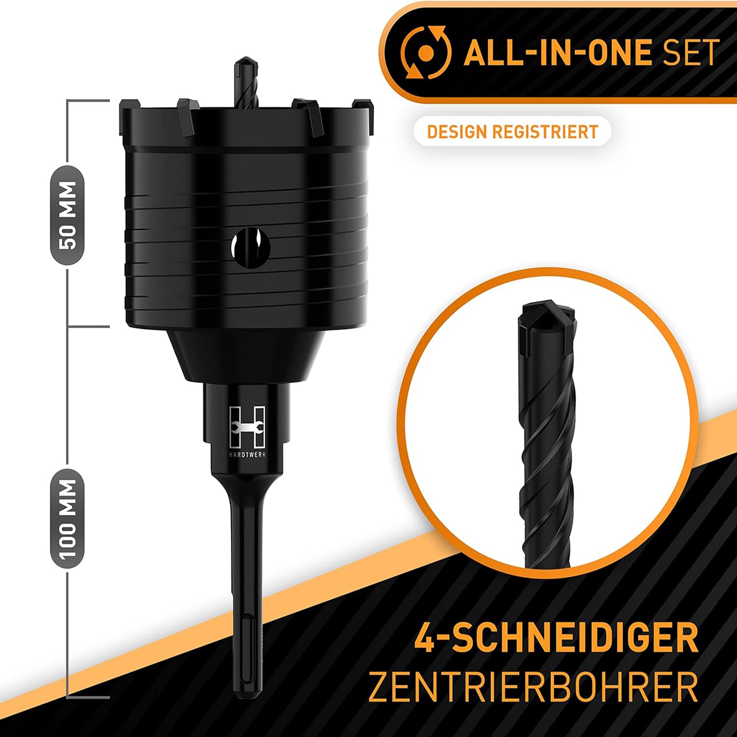 Kronenbohrer - 82mm + SDS-Plus-Adapter