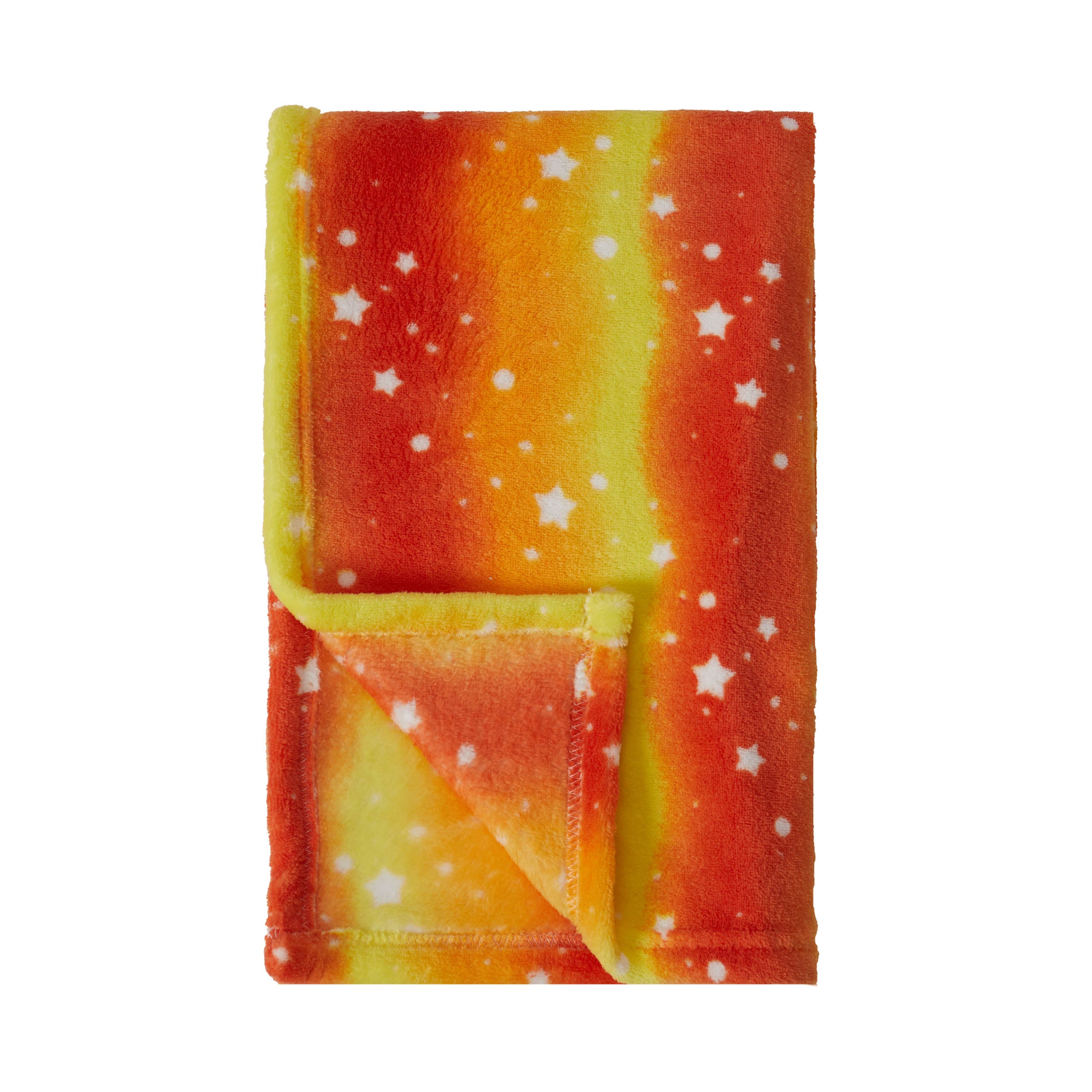 Kuscheldecke für Kinder - 75 x 100 cm - Orange Star