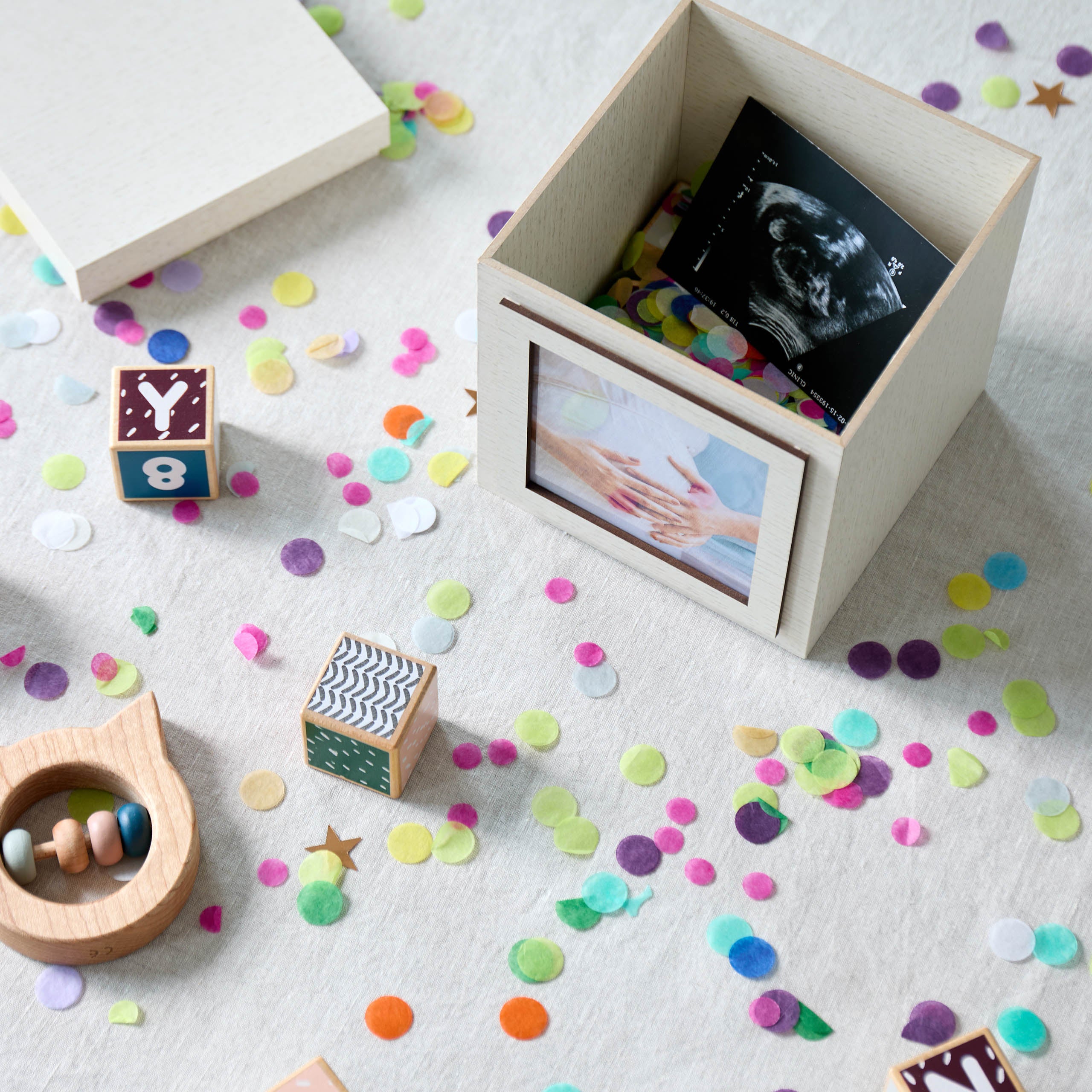Photobox 2er-Set Weiß - Geschenk & Aufbewahrung, Hochzeit, Geburtstag