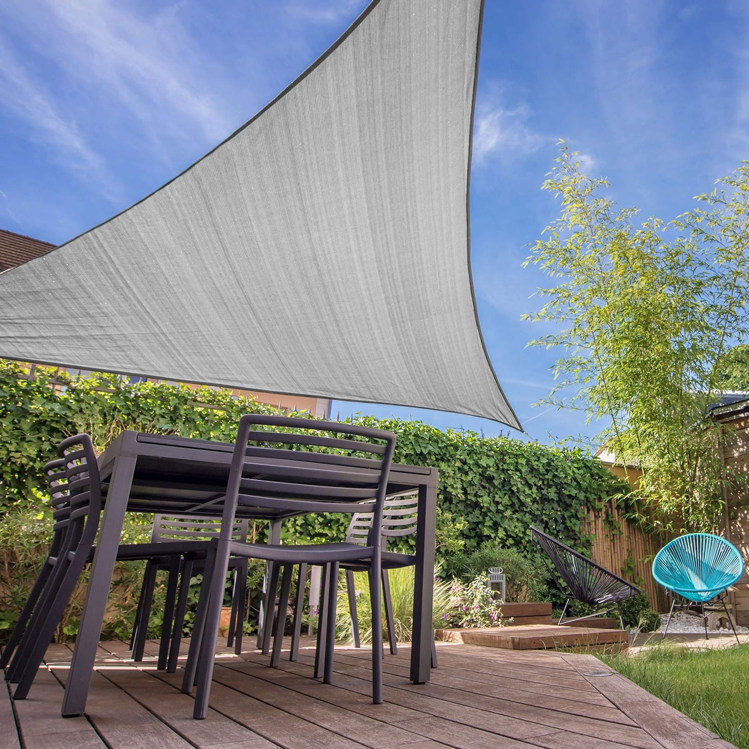 Sonnensegel 100% HDPE - Dreieck 3 x 3 Meter - Terracotta
