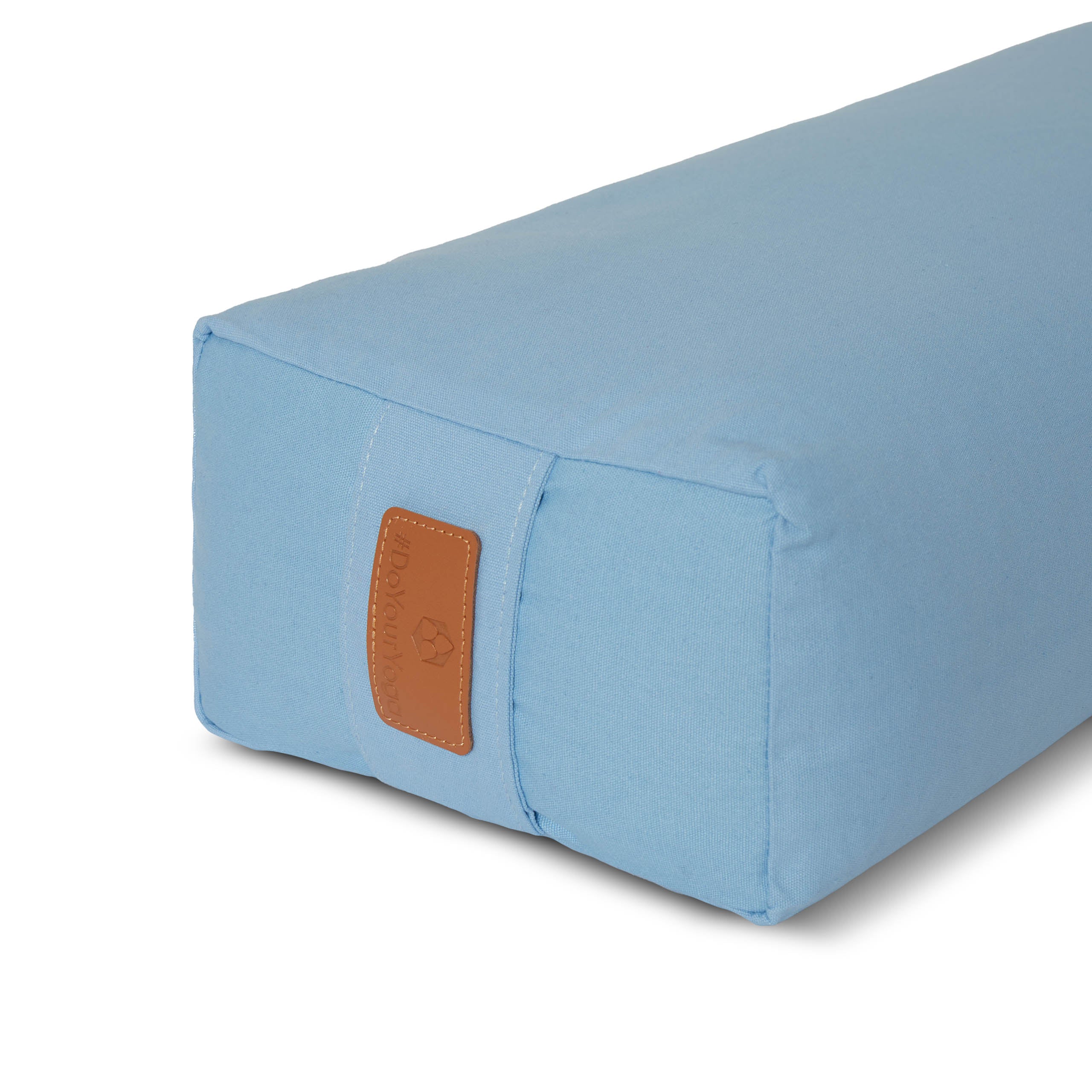 Yoga-Bolster Paravati - gefüllt mit Bio-Buchweizenschalen - 67 x 22 x 13 cm - Hellblau