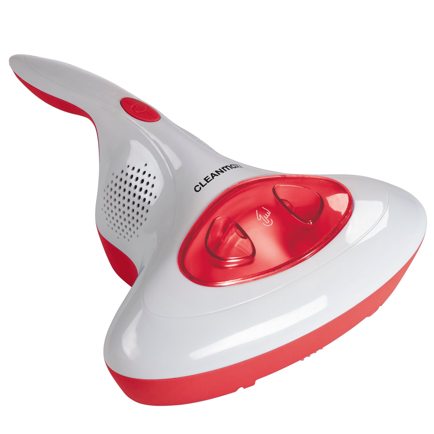 Akku-Milben-Handstaubsauger mit UV-C-Licht - rot/weiß