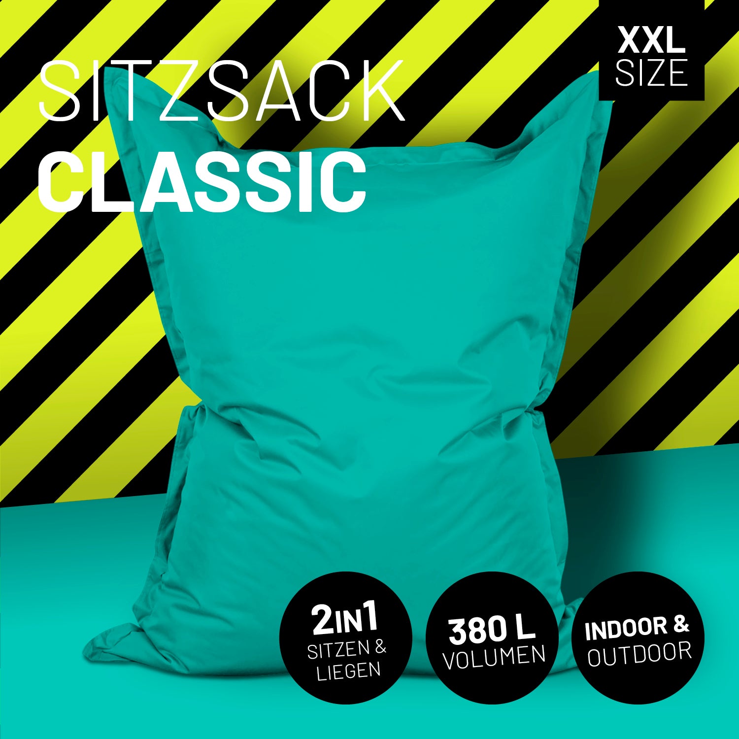 Sitzsack Classic XXL (380 L) - indoor & outdoor - Türkis