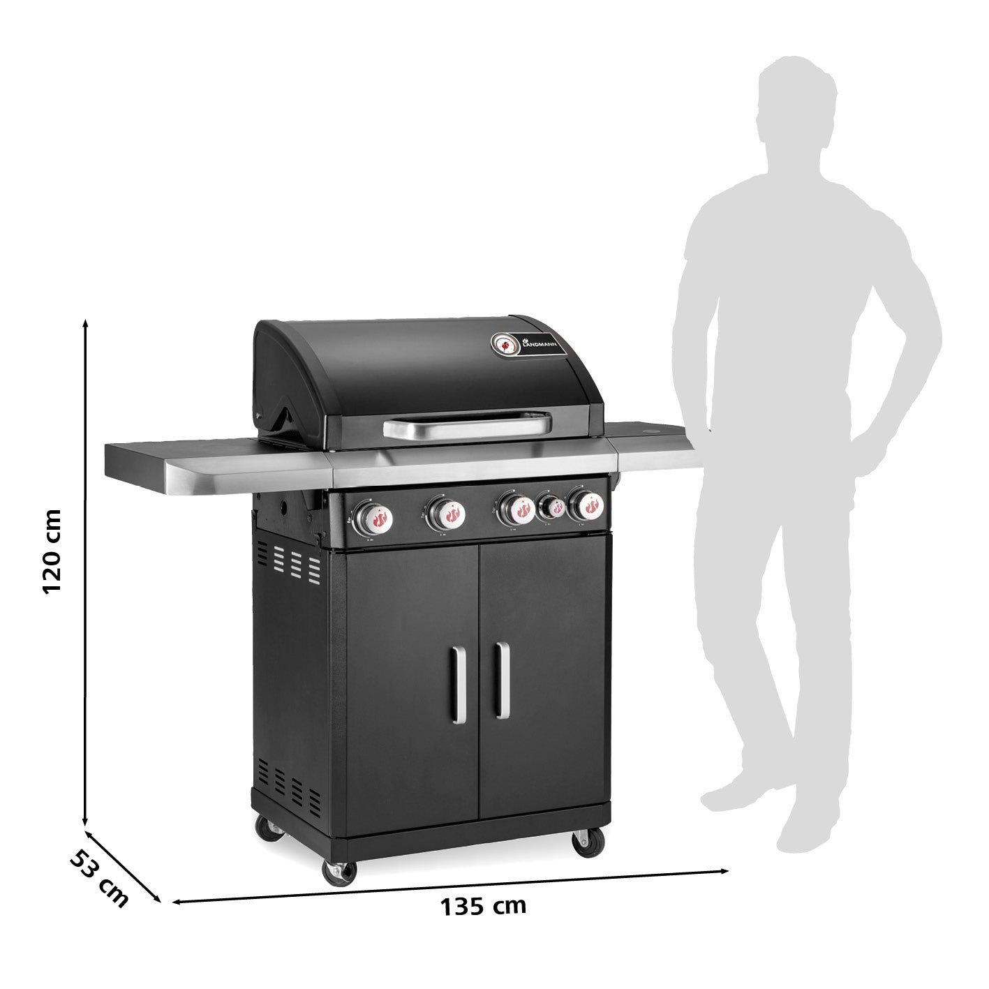 Gasgrill Rexon 4.1 cooK - schwarz