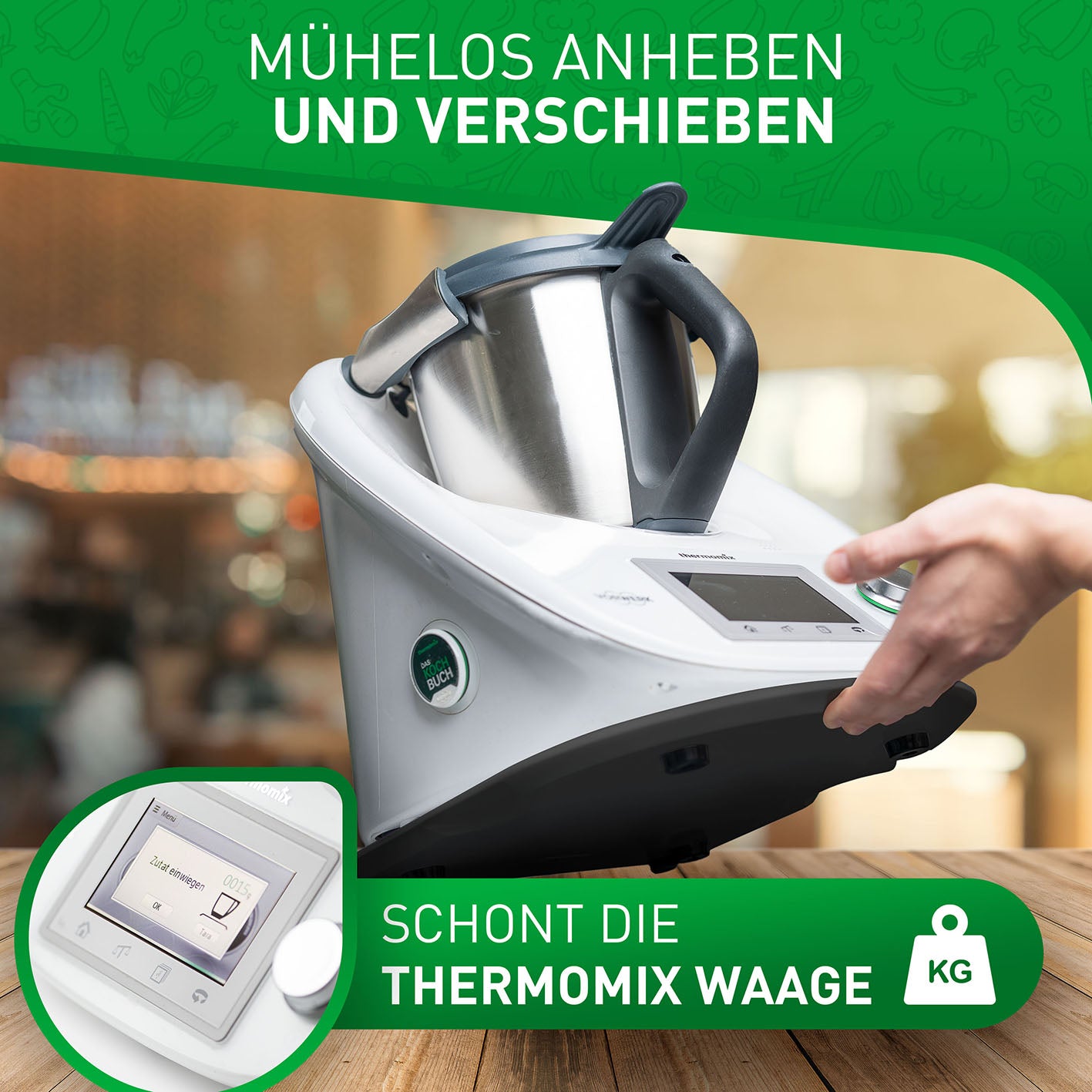 Gleitbrett für Thermomix - Schwarz