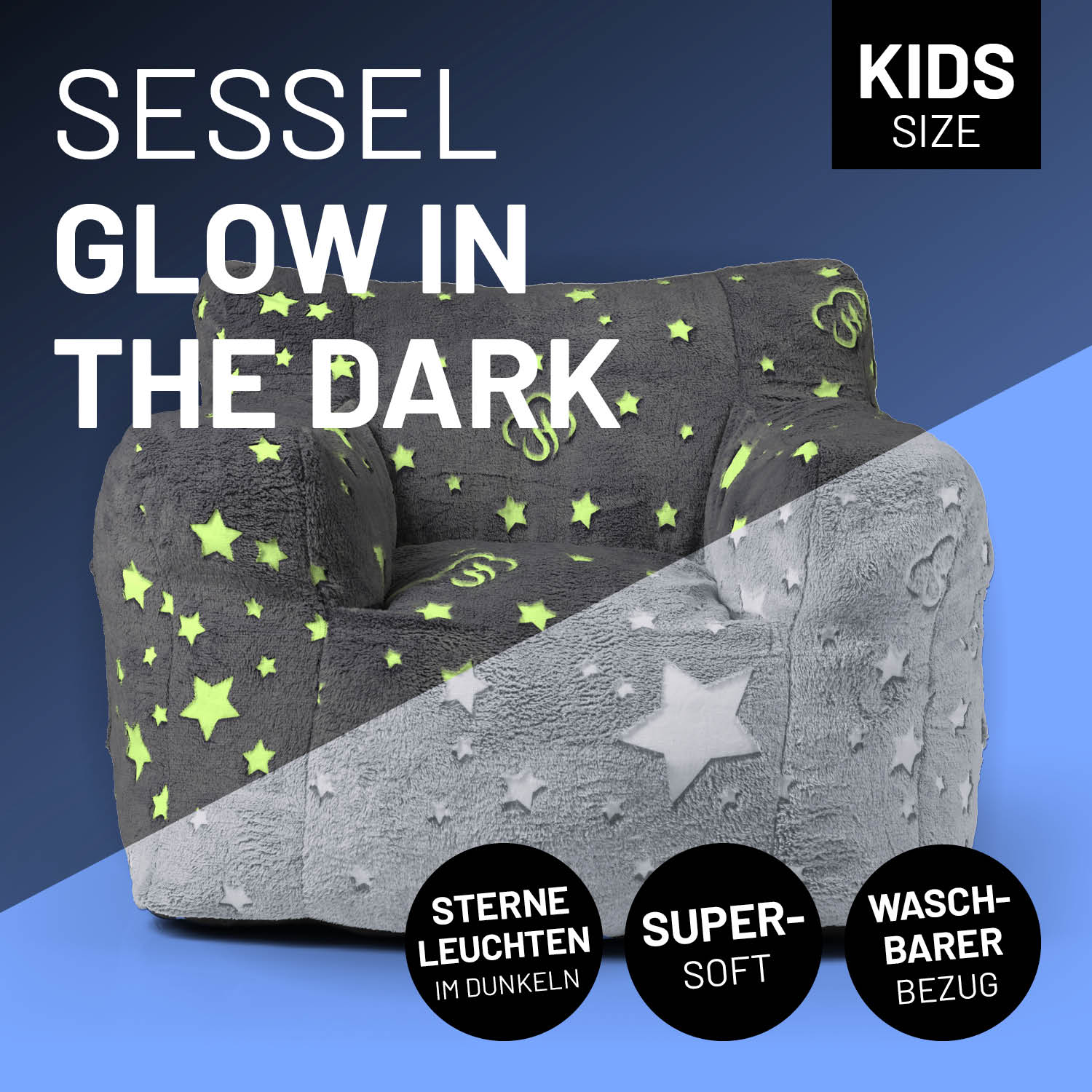 Sessel „Glow in the Dark“ - Grau