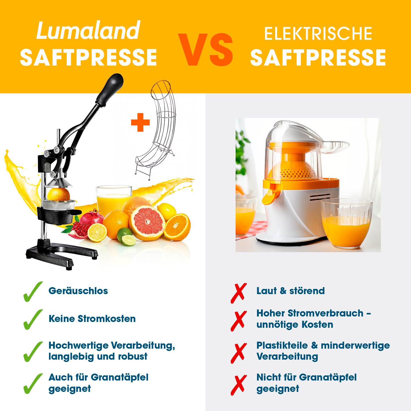 Set Saftpresse & Orangenspender - Schwarz/Silber