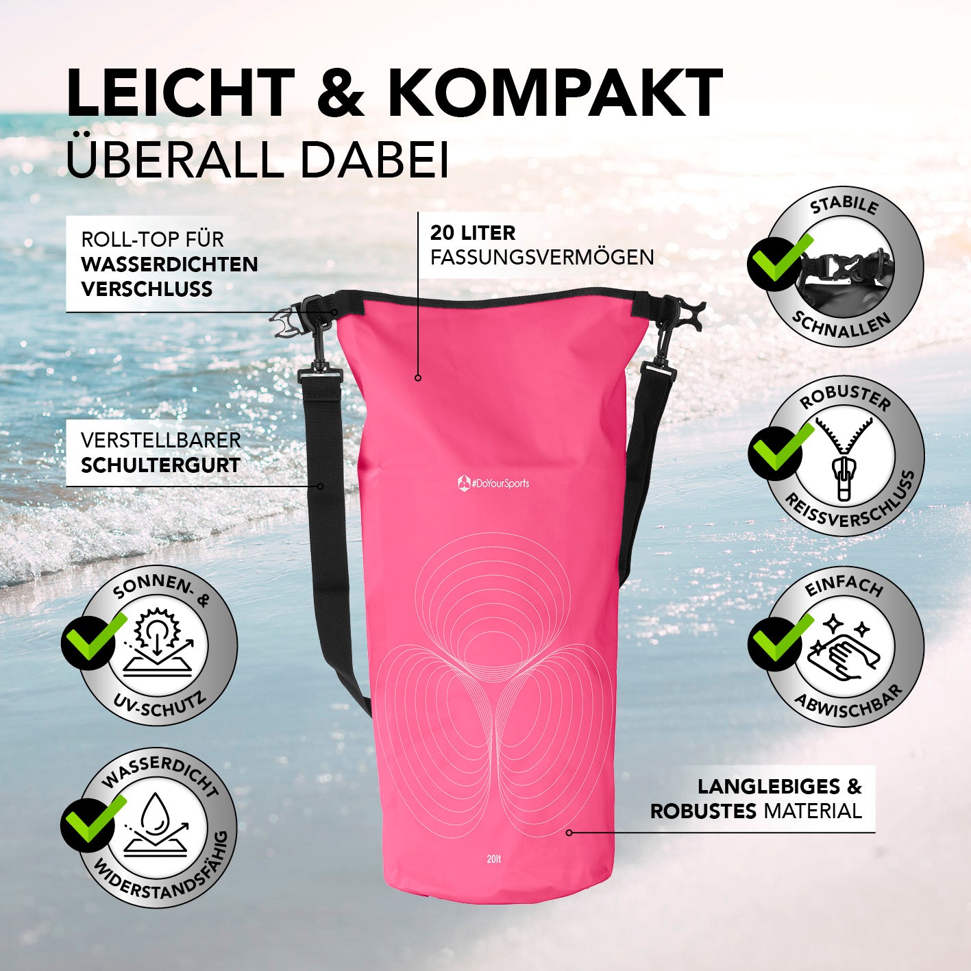 Dry Bag 20L - Pink