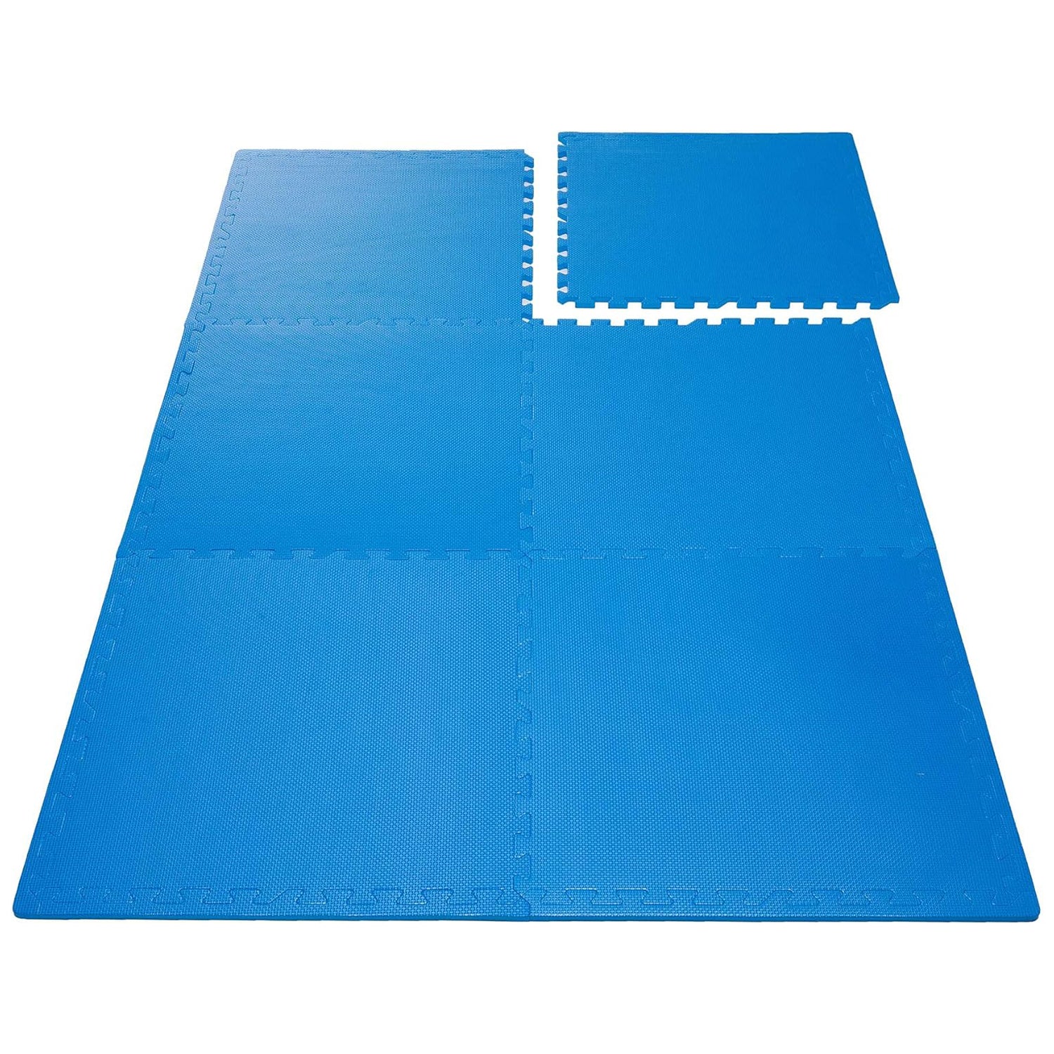 Puzzlematte & Unterlegmatte -  60 x 60 x 1,2 cm Puzzleteppich - Wasserabweisend & Rutschfest - Blau