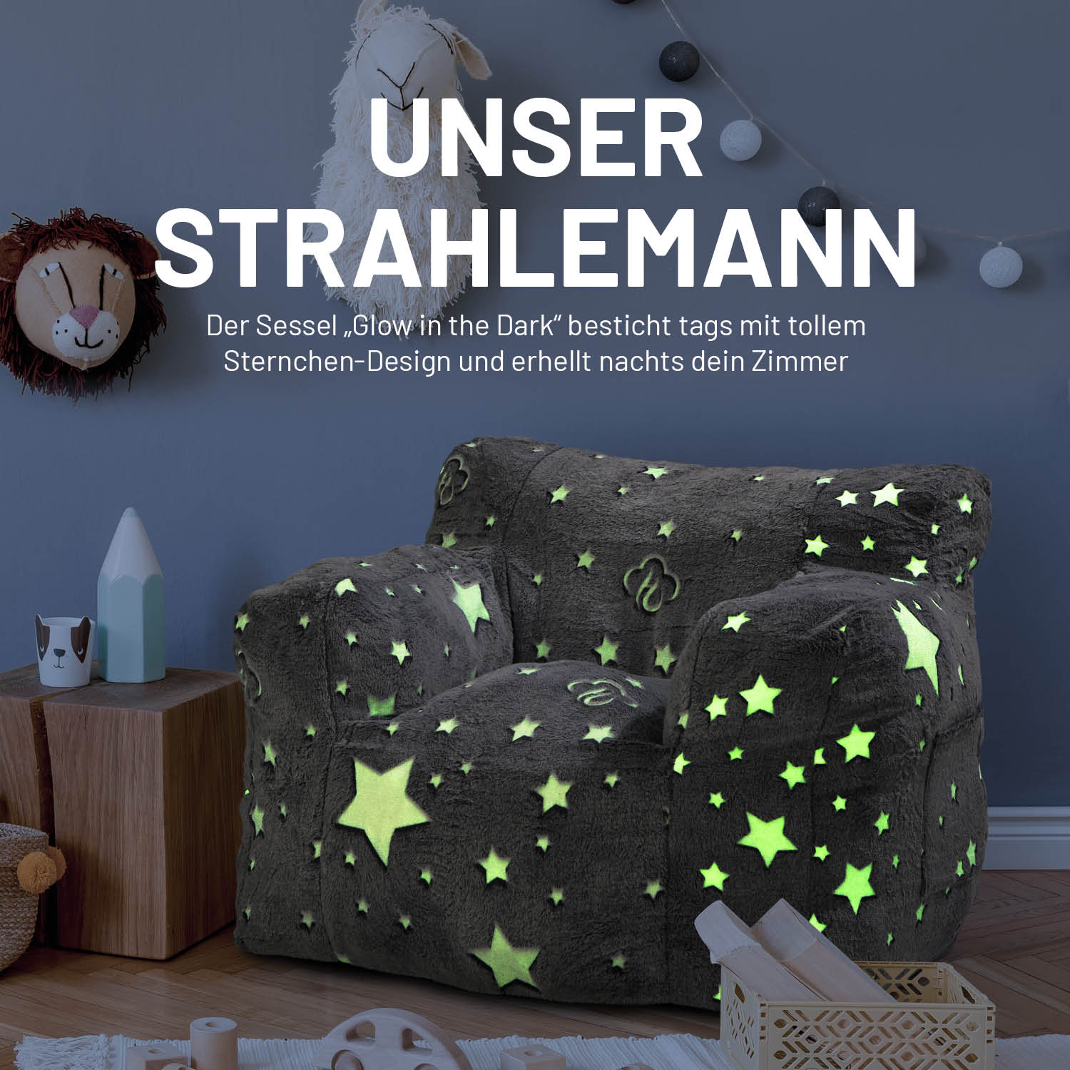 Sessel „Glow in the Dark“ - Grau