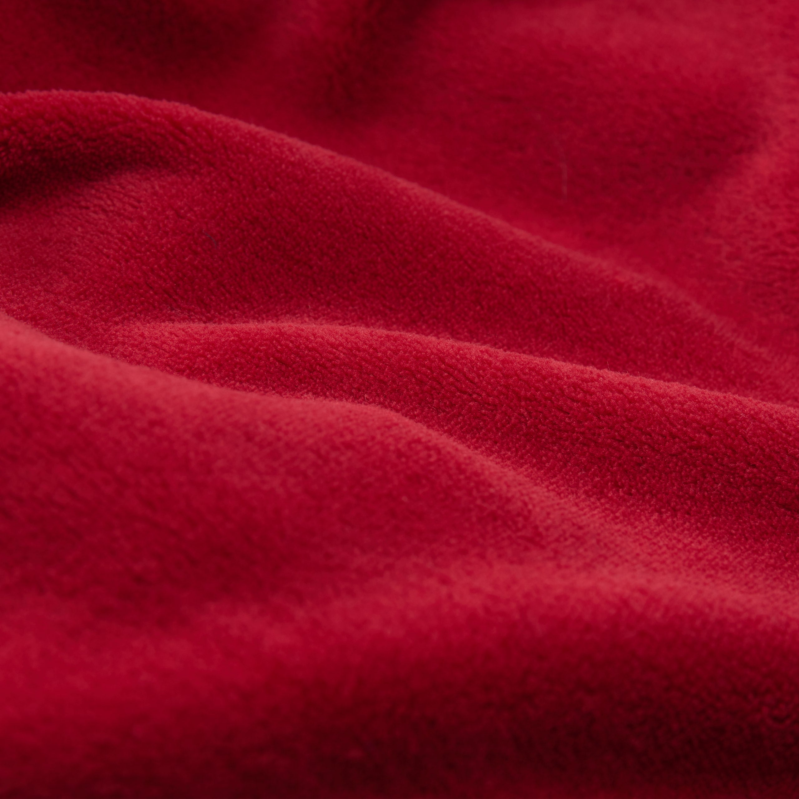 Luxury Mikrofaser Bademantel mit Kapuze für Damen und Herren - Rot - Größe M